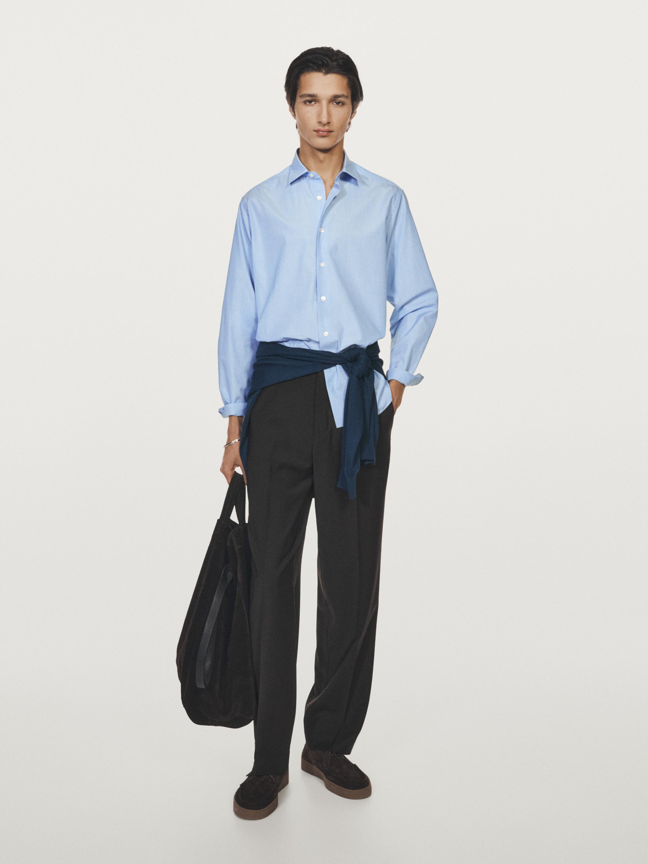 Regular-fit 100% cotton shirt