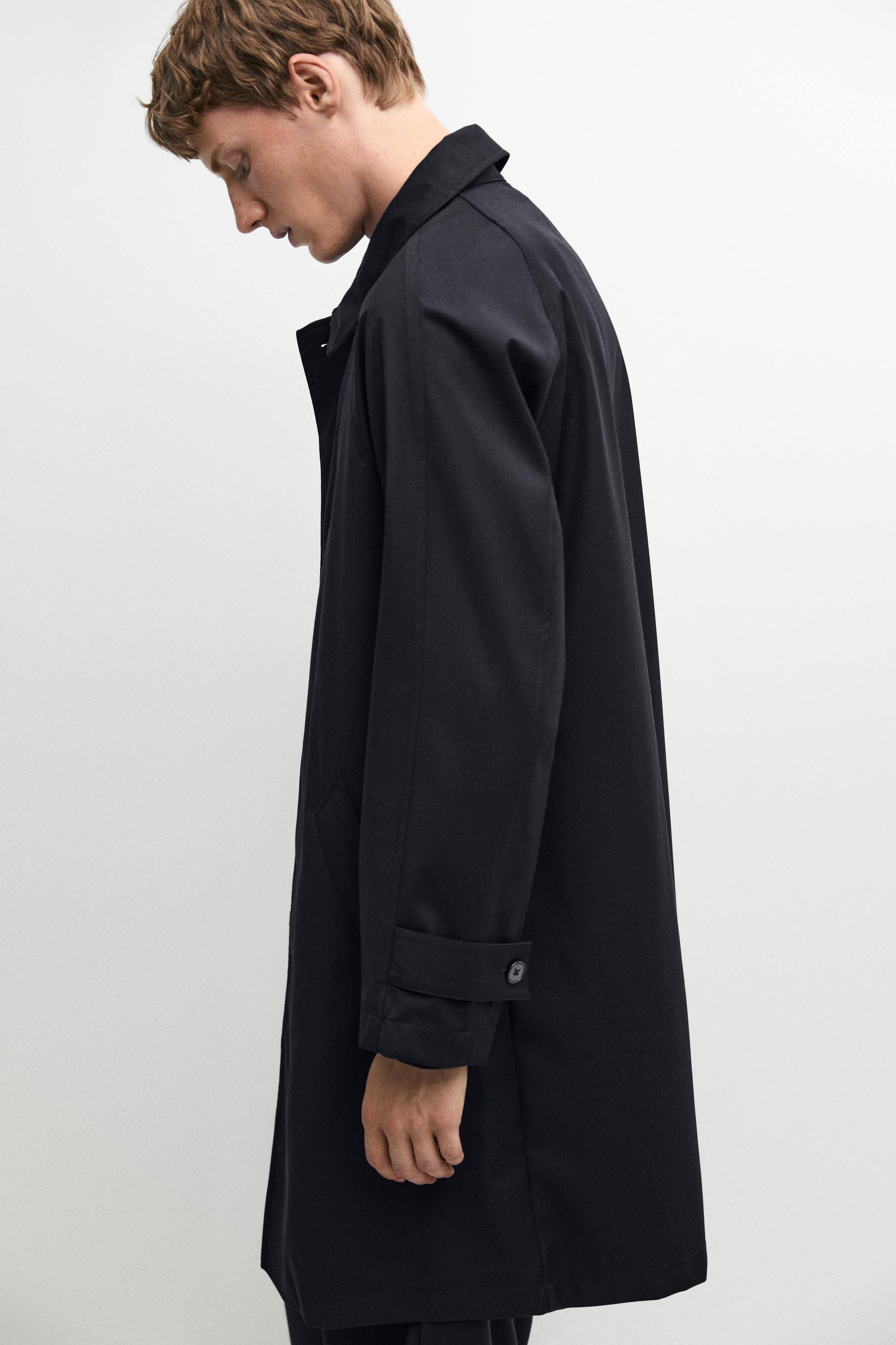 100% Wool Trench Coat — NAVY BLUE