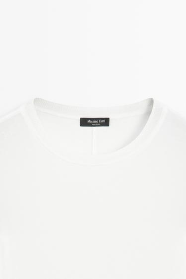 Long sleeve T-shirt with cuff detail — Off white 9