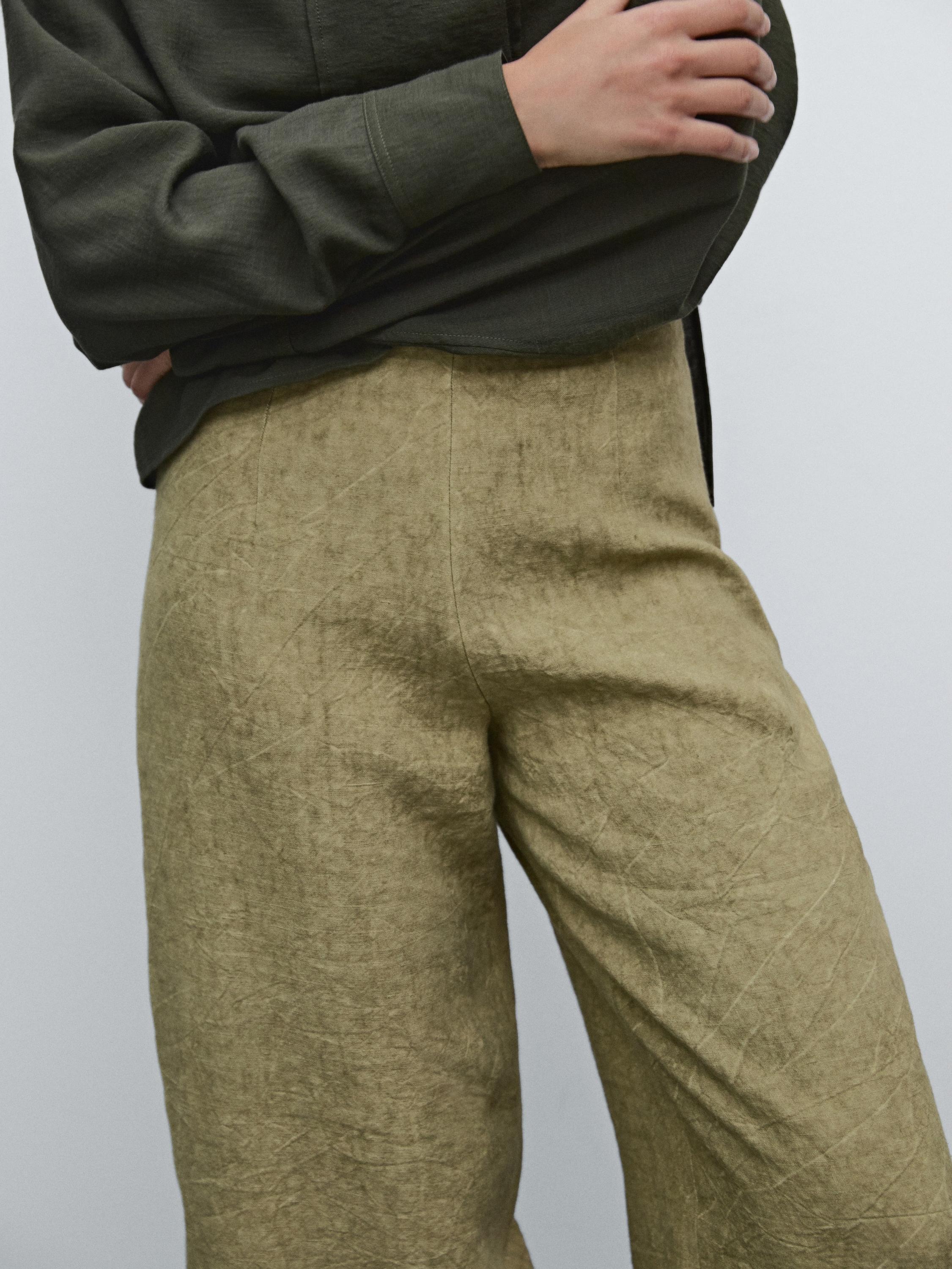 Flowing 100% linen trousers