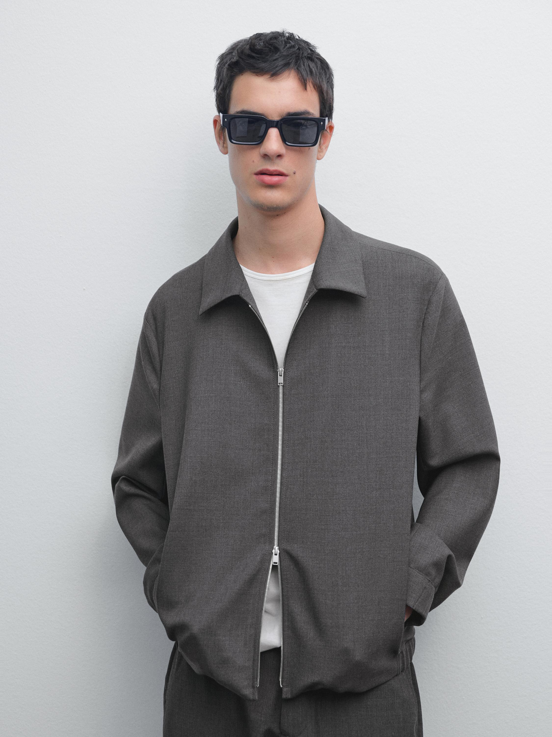 Total look wool blend jacket