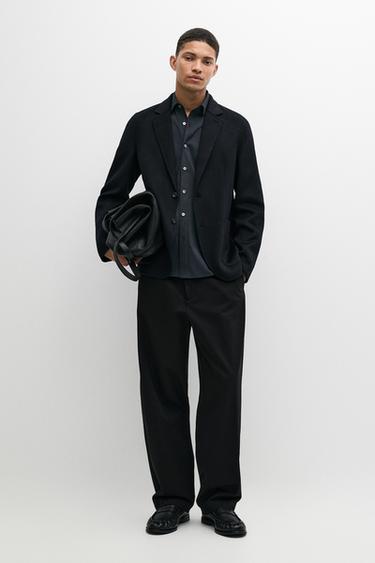 Double-faced wool blend blazer — DEEP BLUE 1