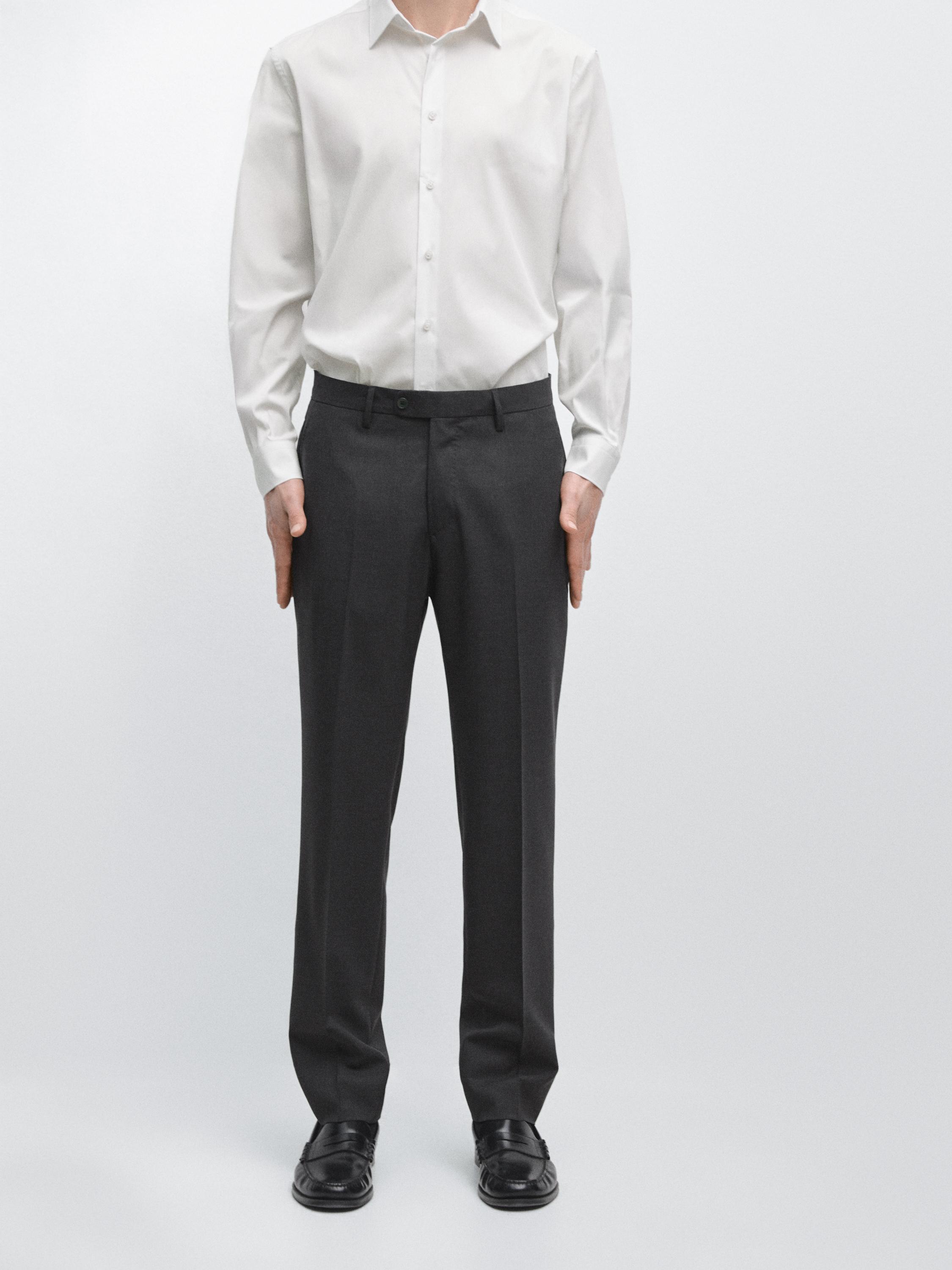 Cold wool suit trousers — CHARCOAL
