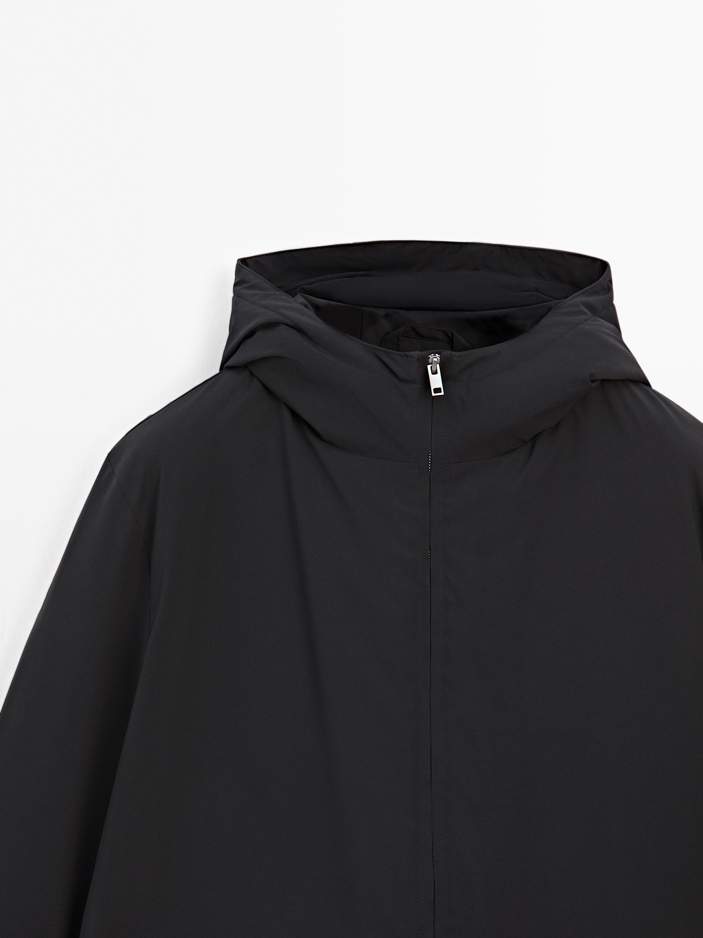 Lightweight quilted parka with hood
