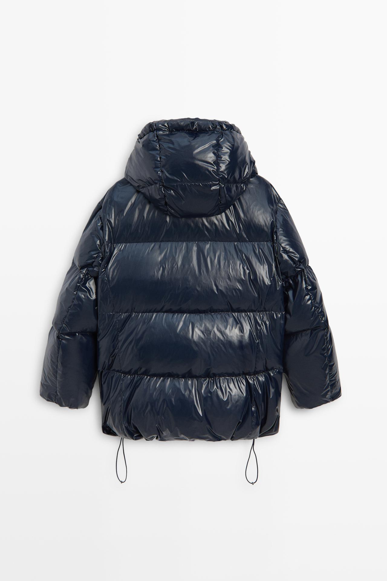 Shiny down jacket — Blue