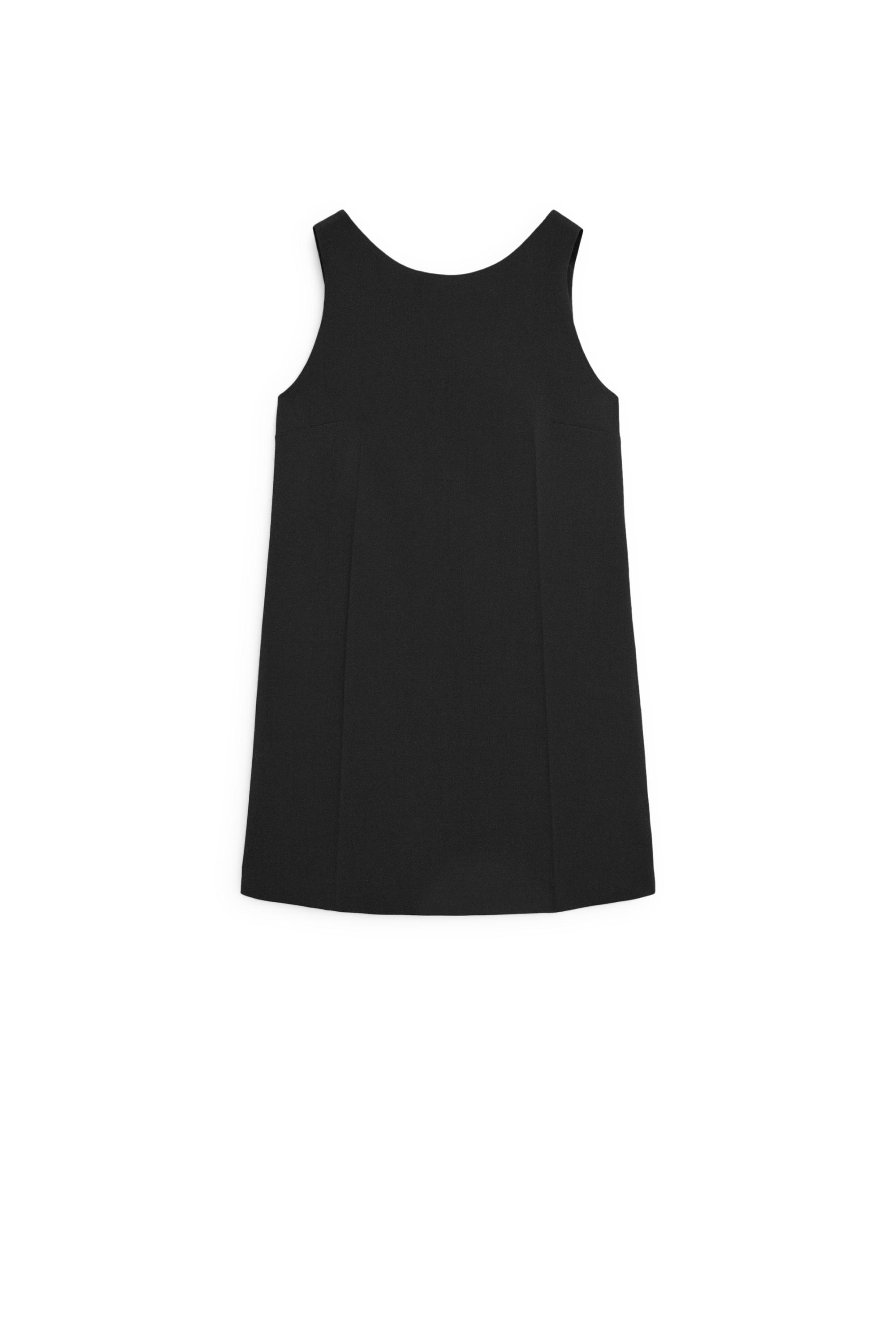 Wool blend mini dress — BLACK