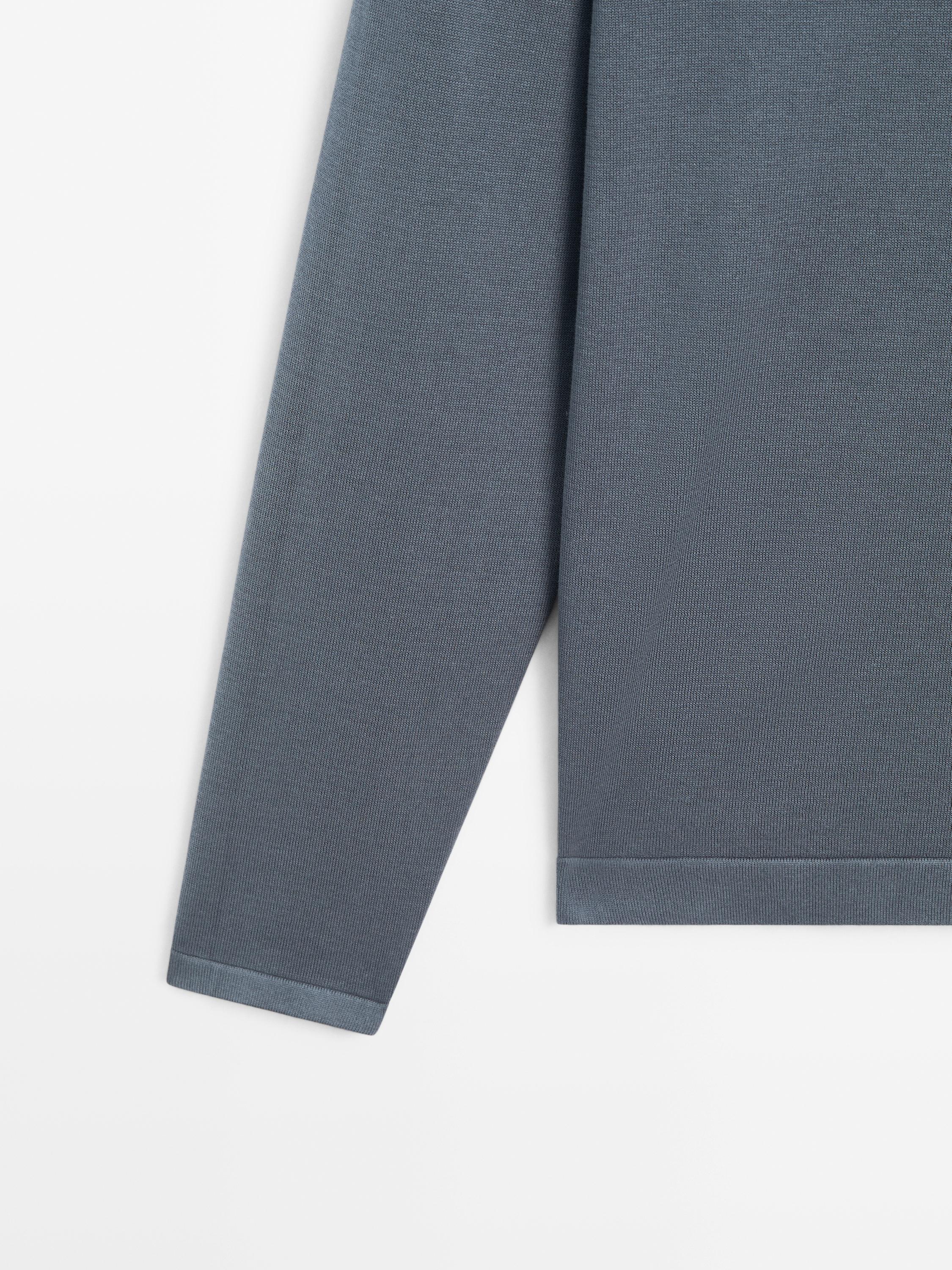 100% cotton fine knit sweater