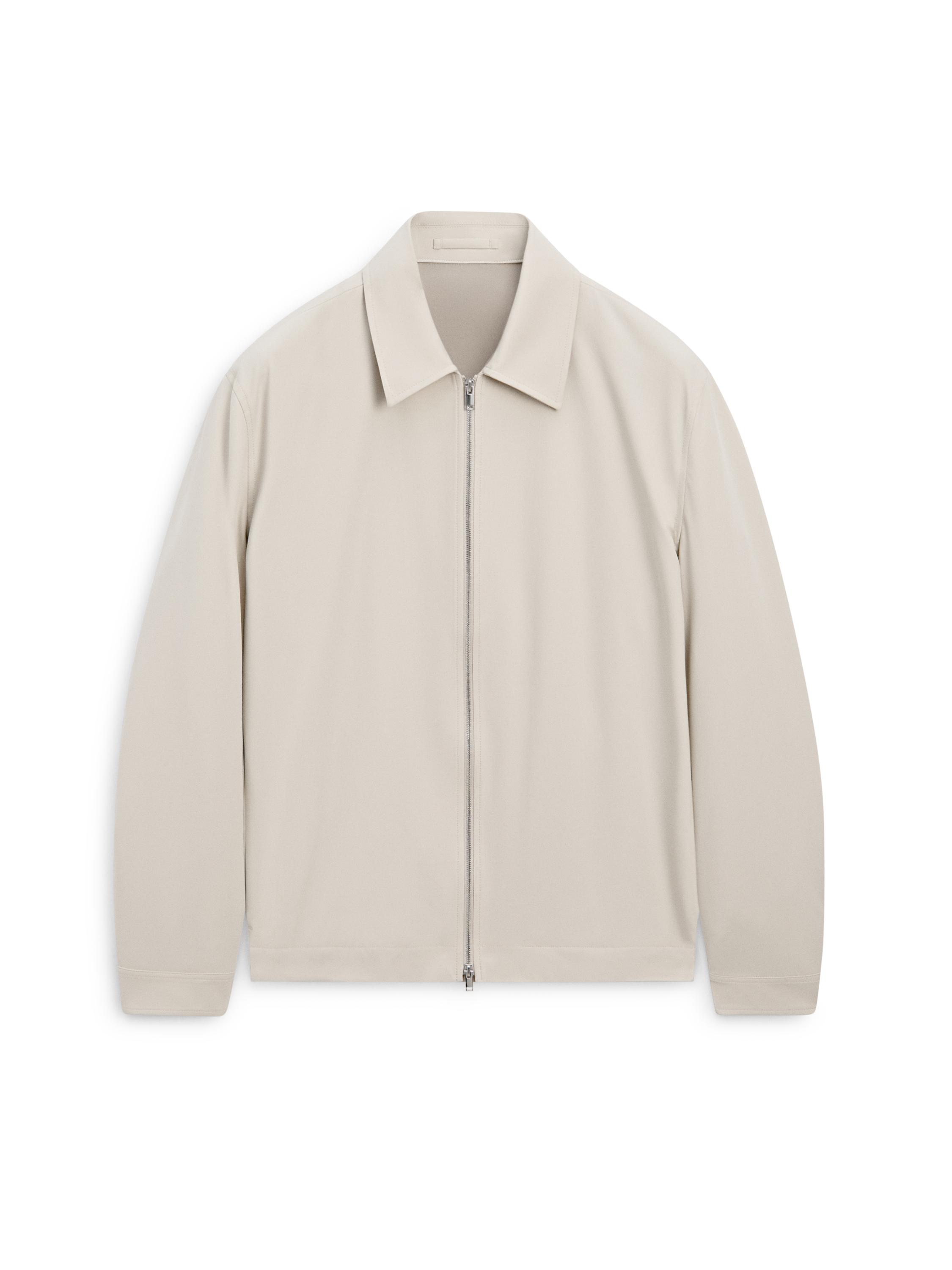 Cropped overshirt with pocket details — Light Beige