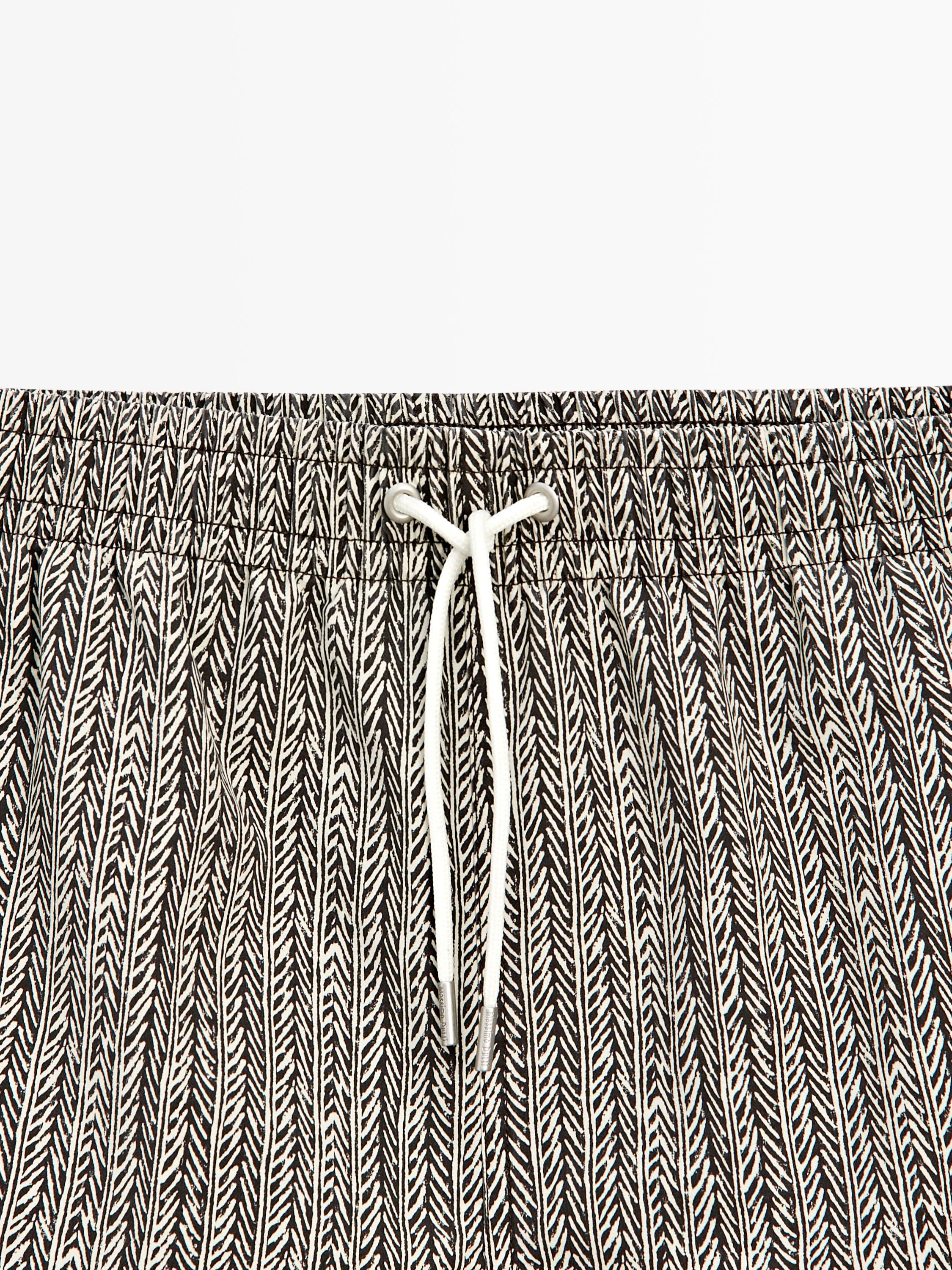 Herringbone print swimsuit