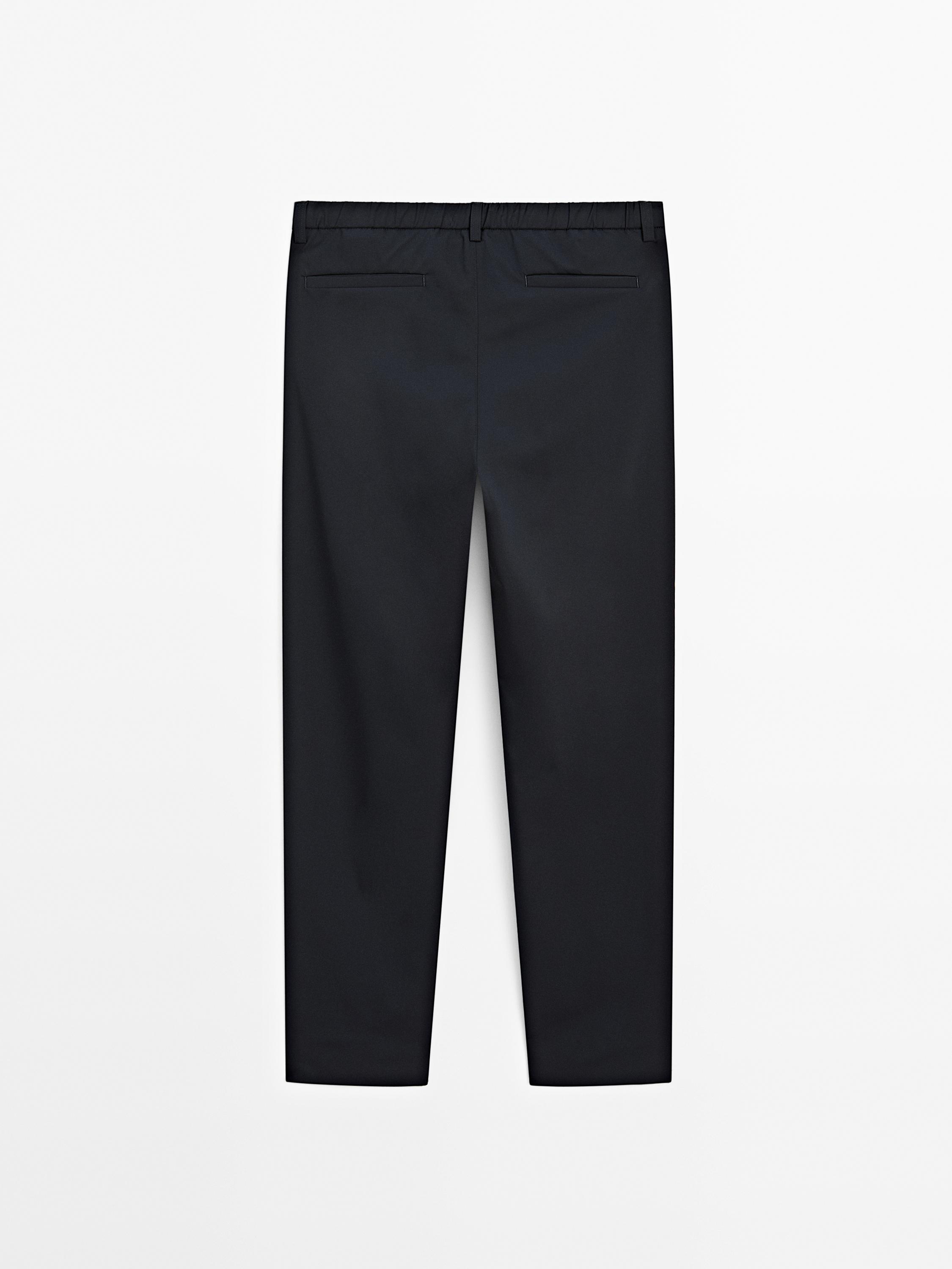 Regular-fit technical trousers — NAVY BLUE