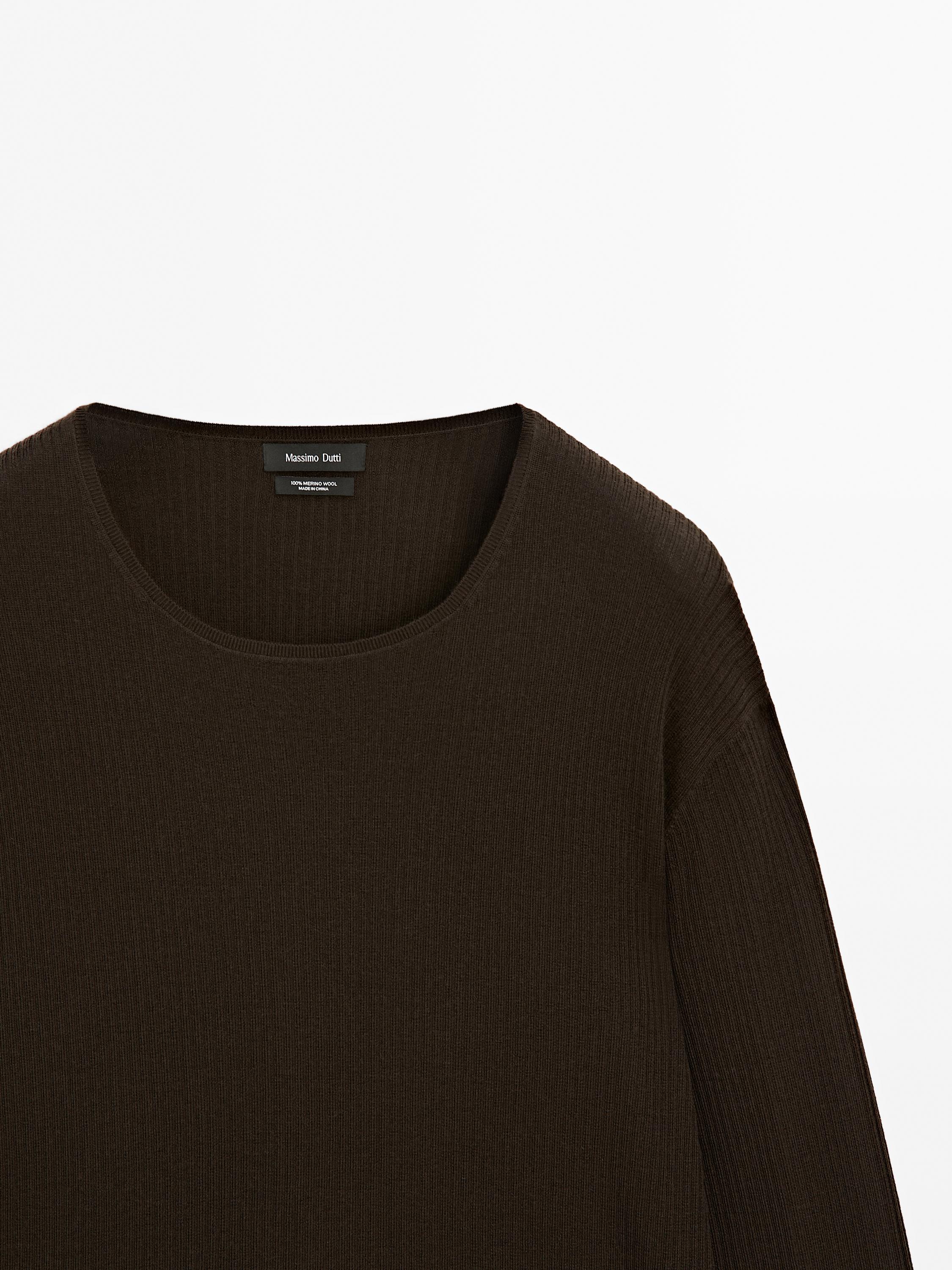 100% merino wool knit sweater