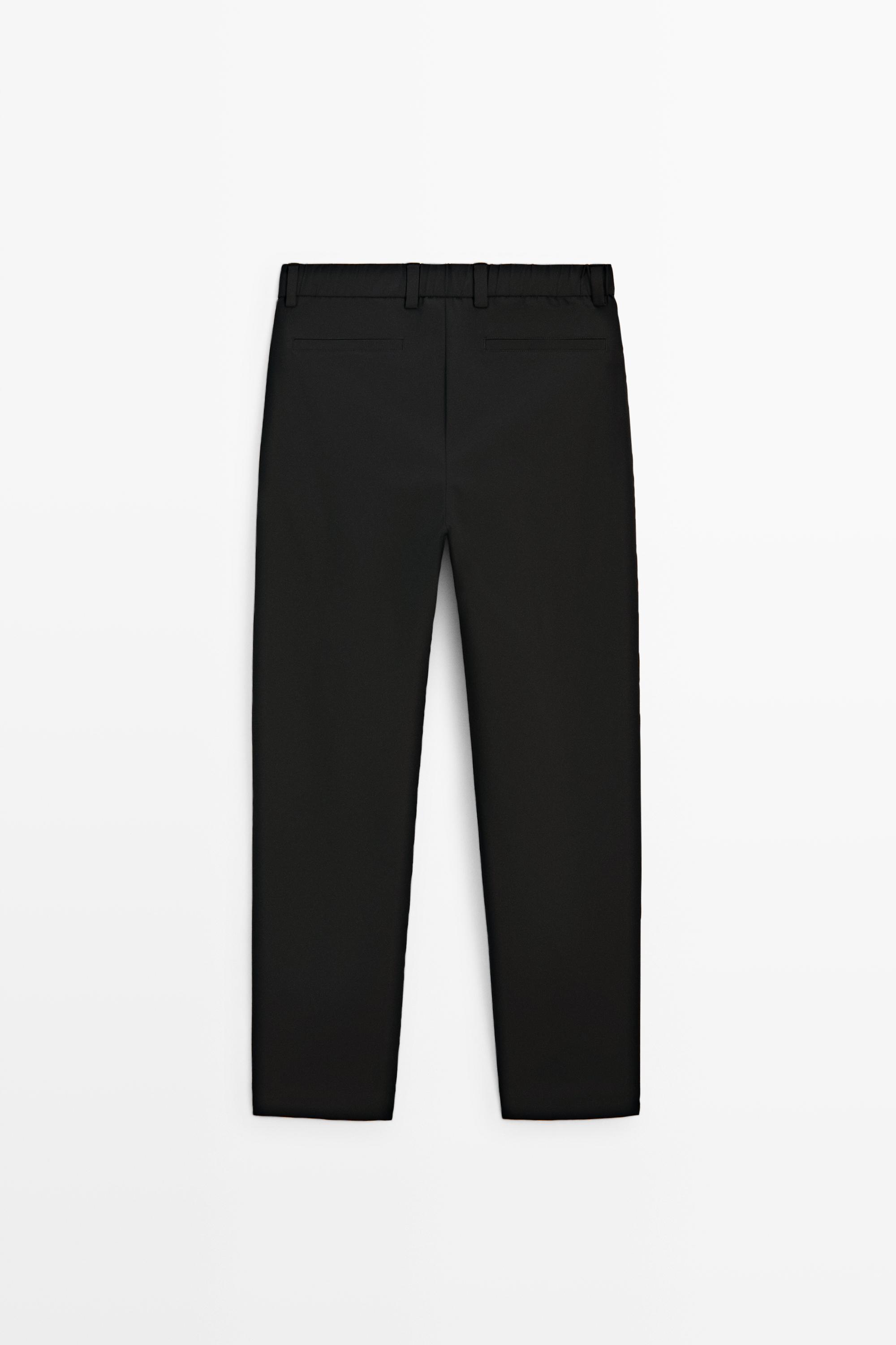 Regular-fit technical pants — BLACK