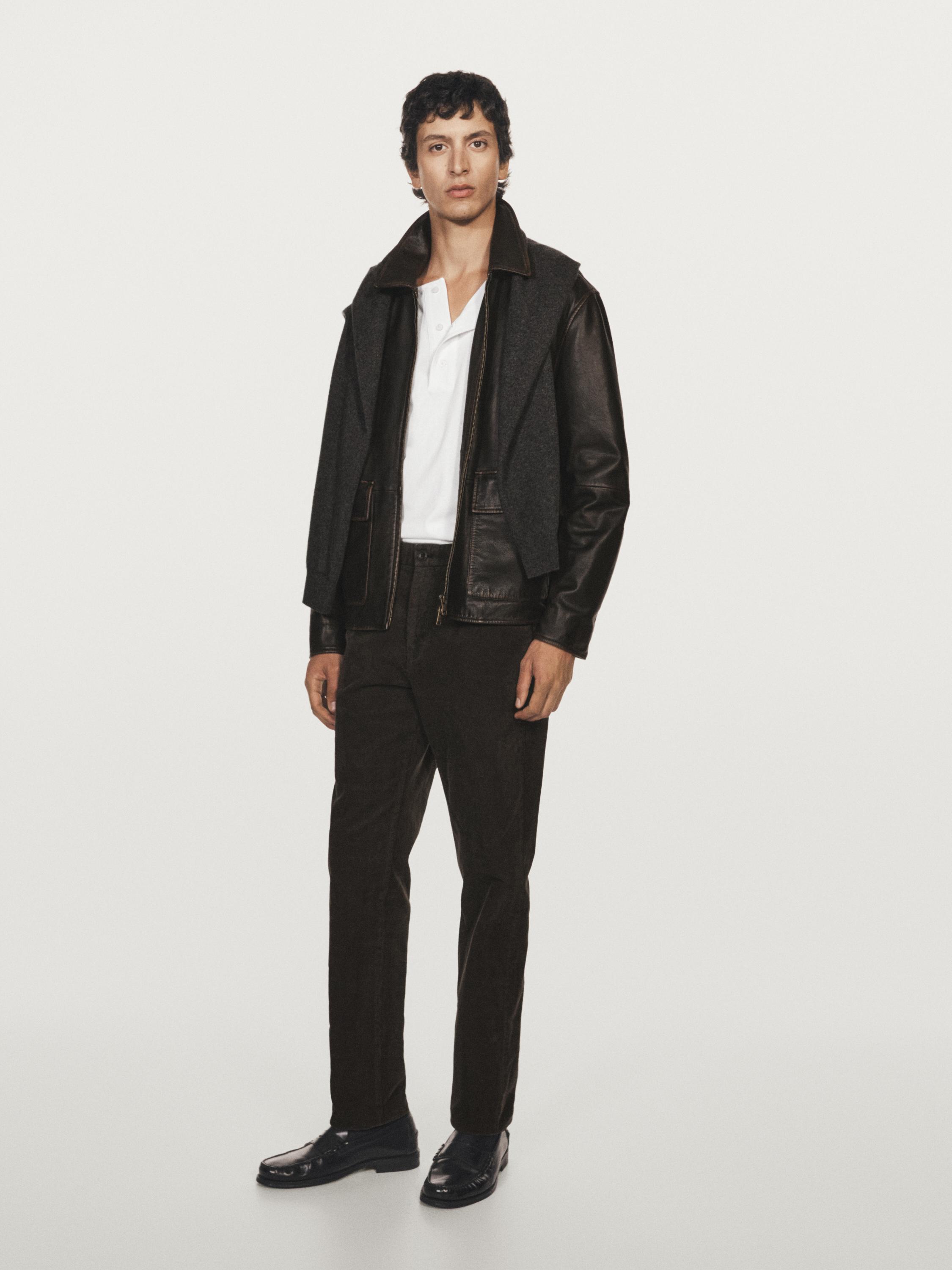 Slim fit corduroy trousers