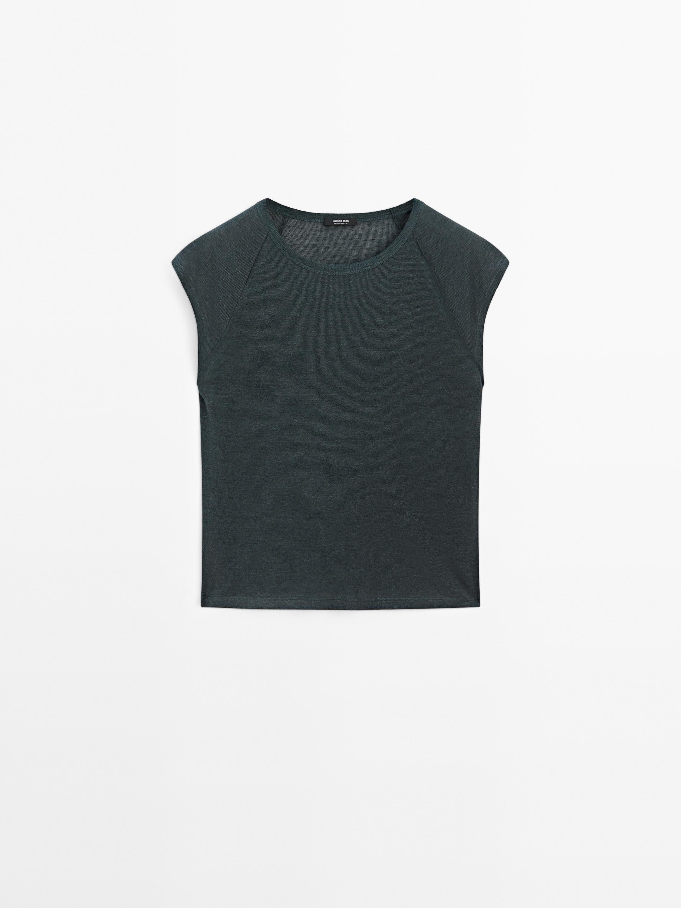 100% linen lightweight ribbed T-shirt