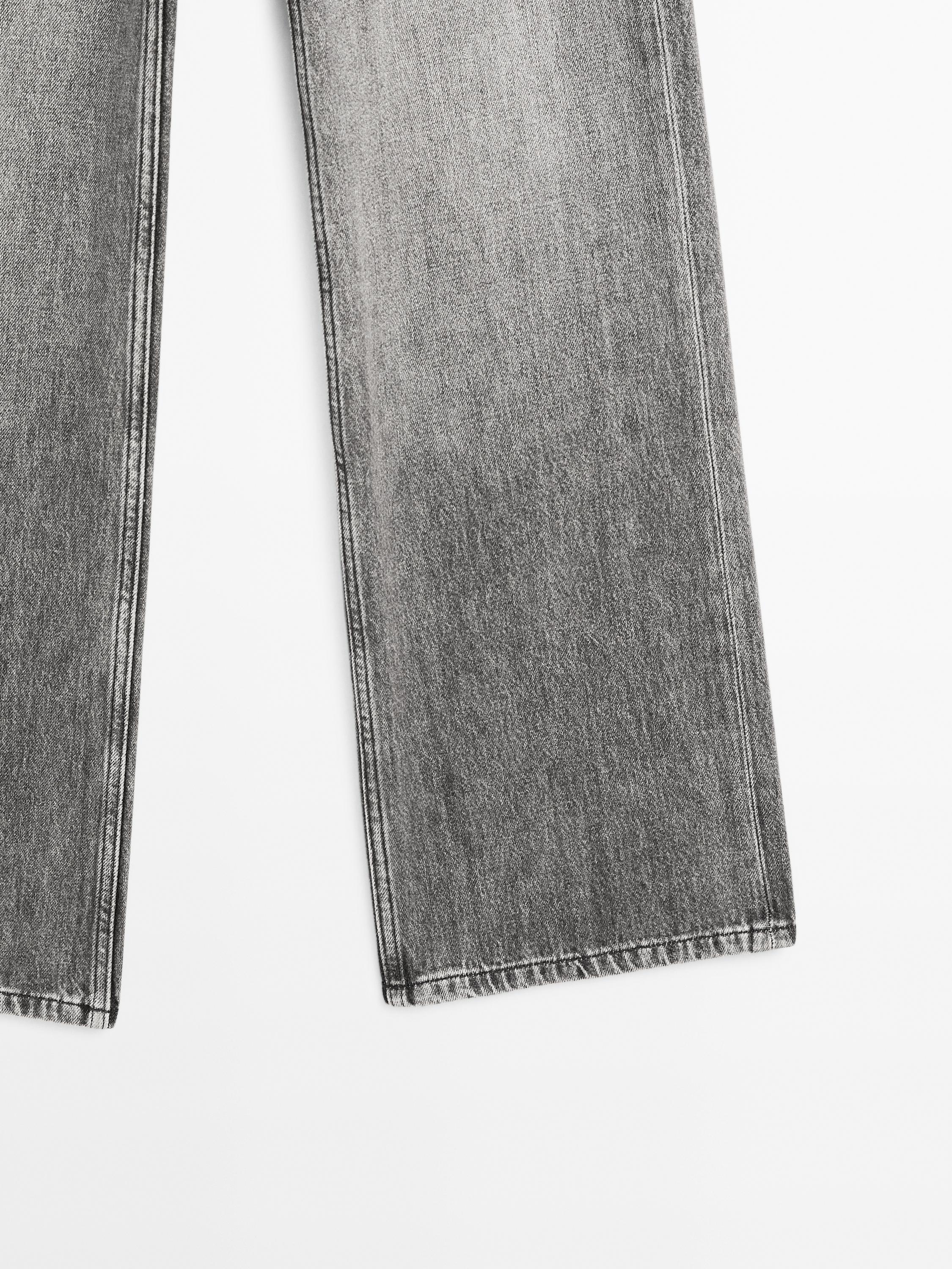Wide-Leg-Jeans mit hohem Bund