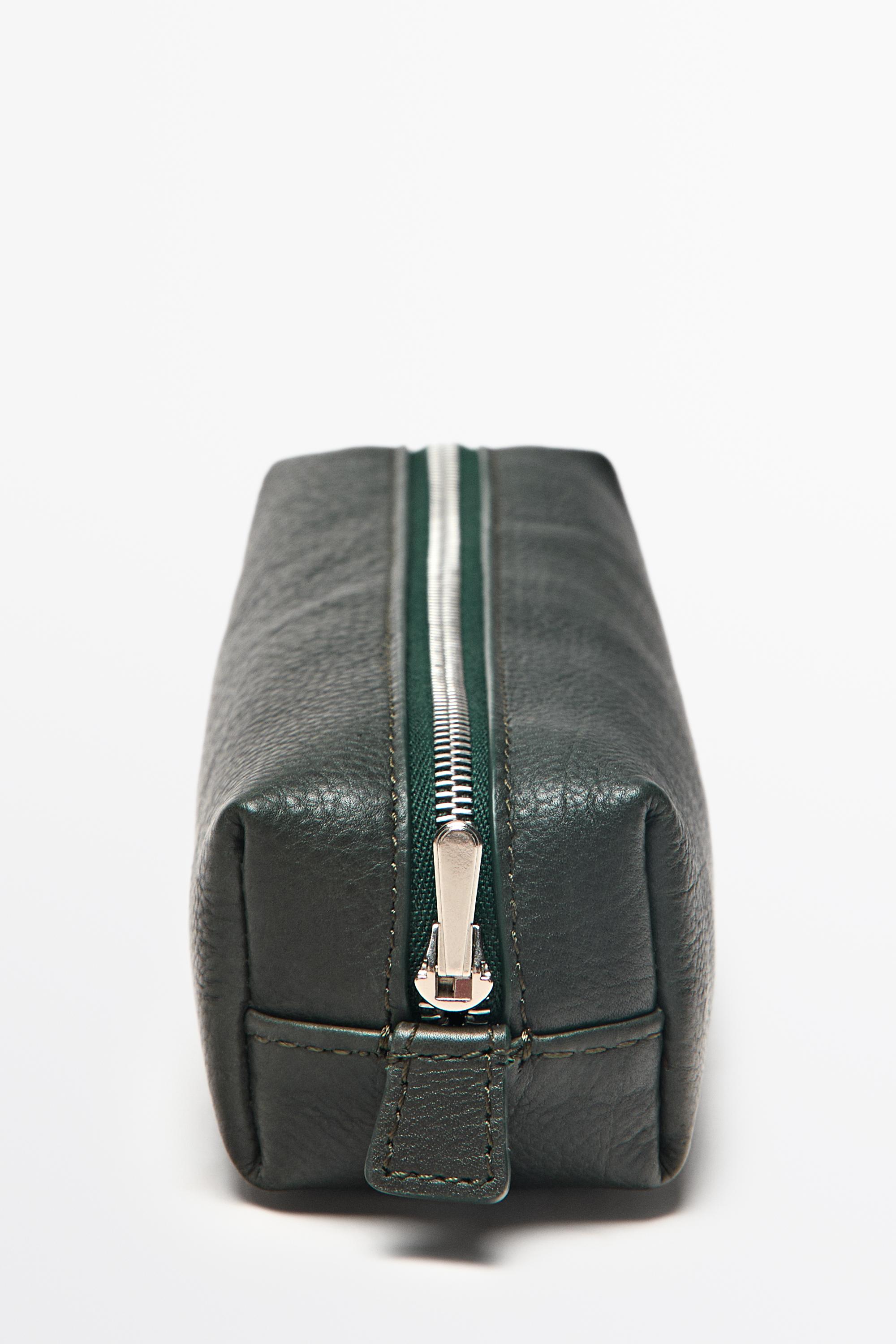 Estuche cremallera piel napa