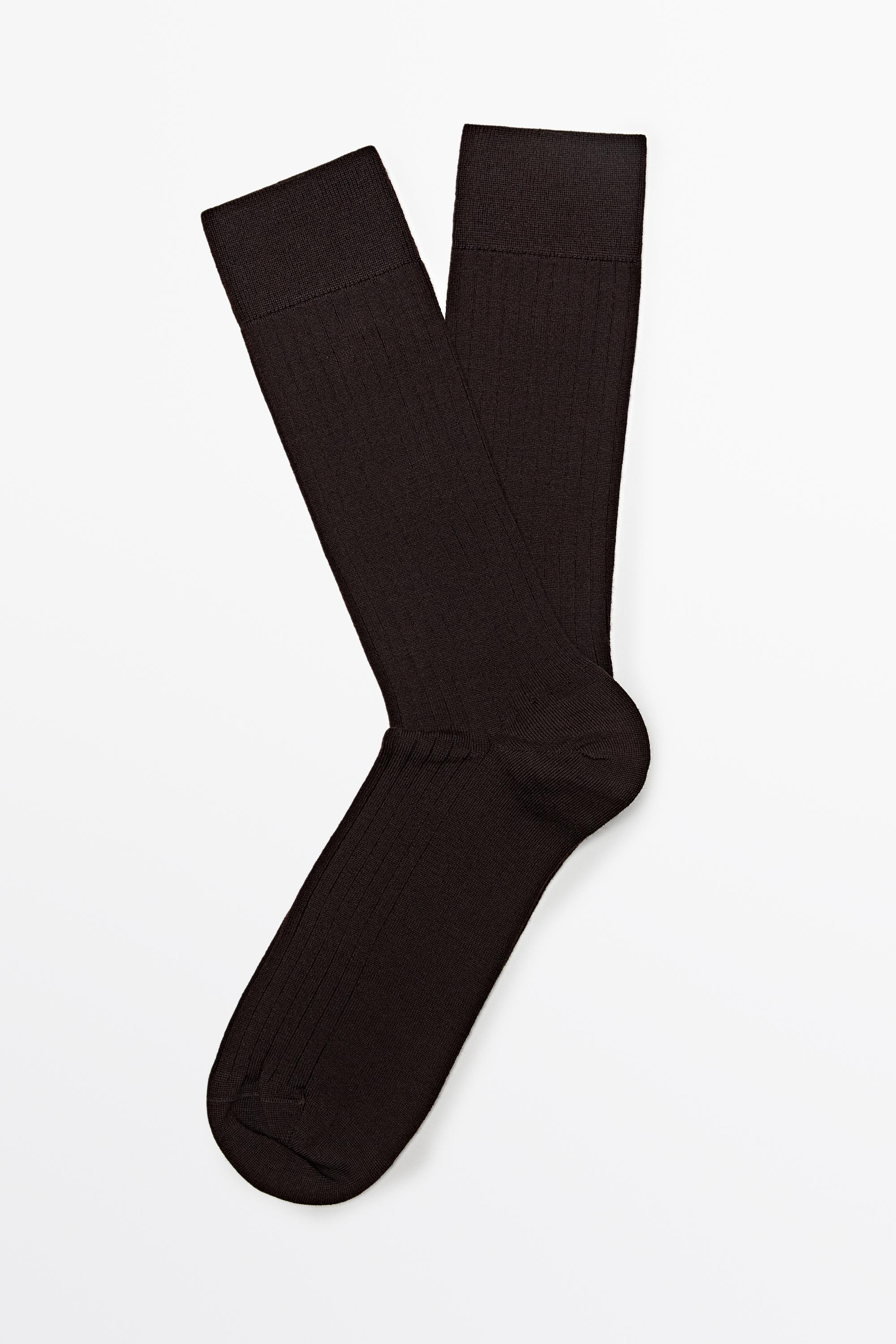 Chaussettes habillées côtelées