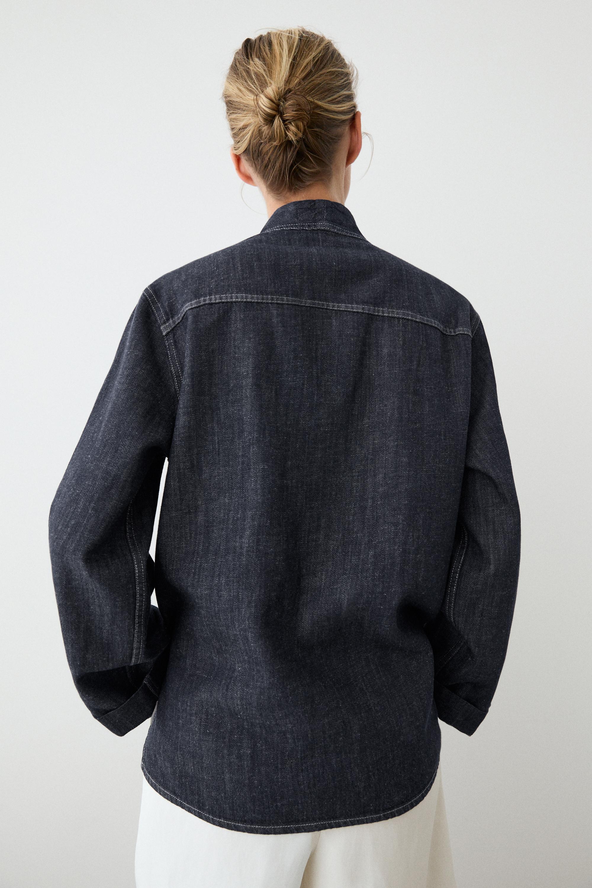 Total look denim overshirt — DARK BLUE