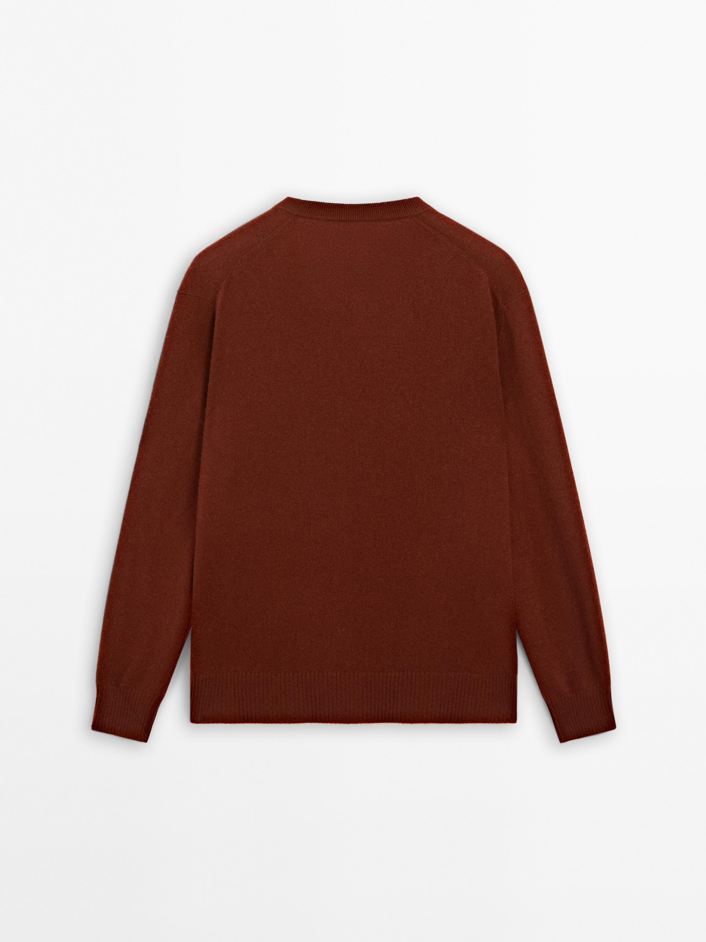 Knit 100% cashmere V-neck sweater