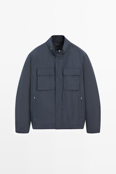 Technical fabric jacket with pocket details — BLUE 2