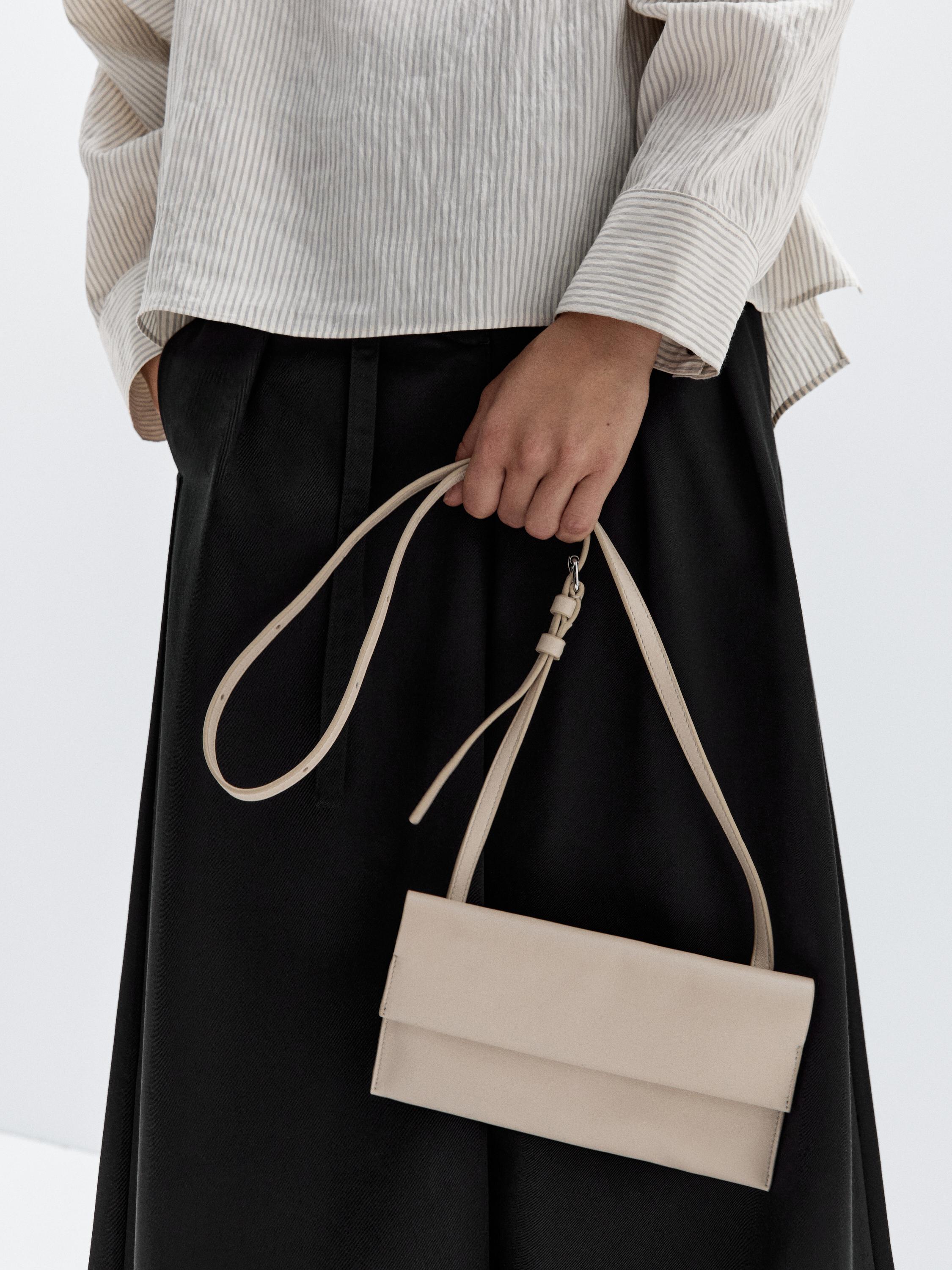 Nappa leather mini crossbody bag