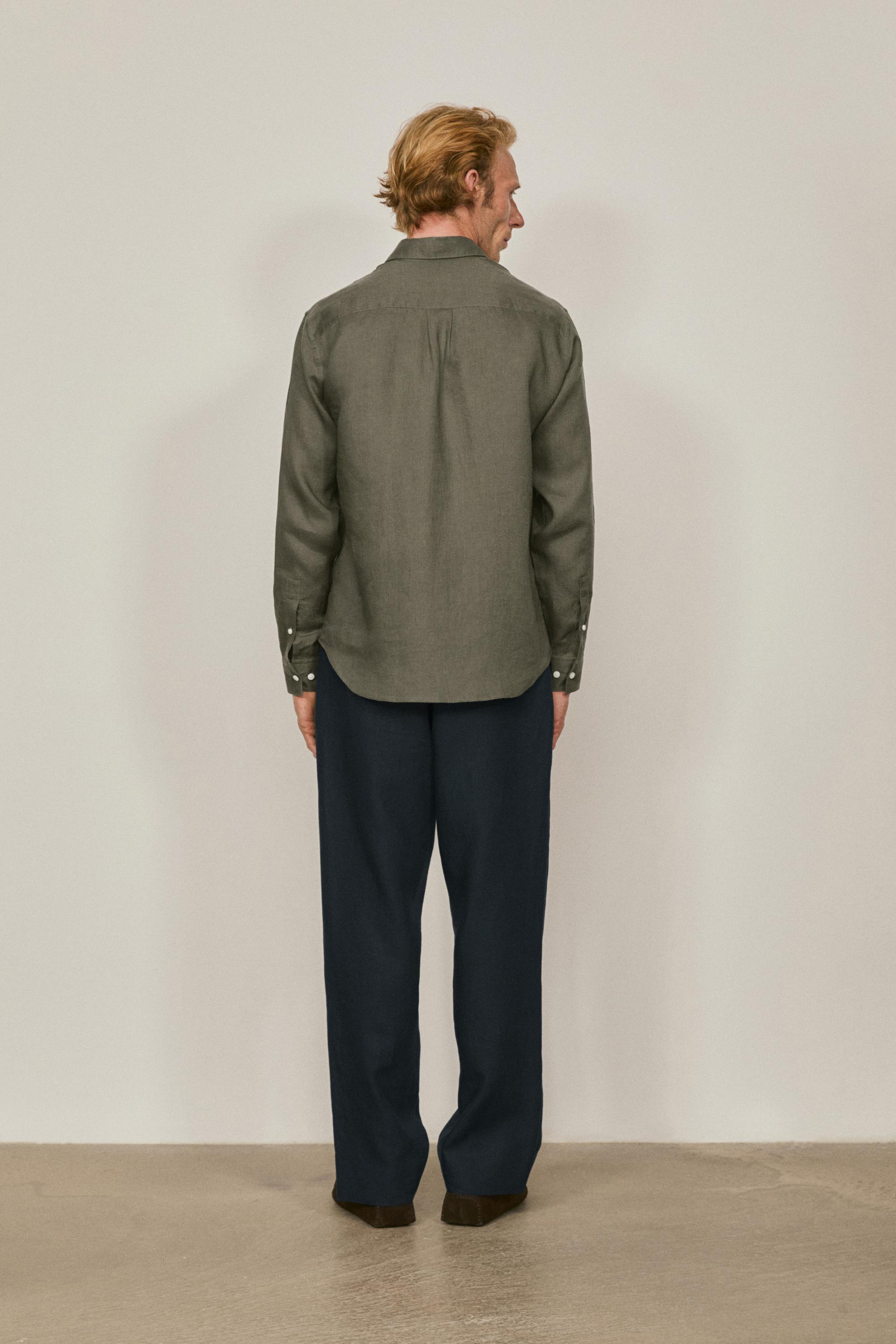 Extra fine 100% linen shirt - LIMITED EDITION — GREEN
