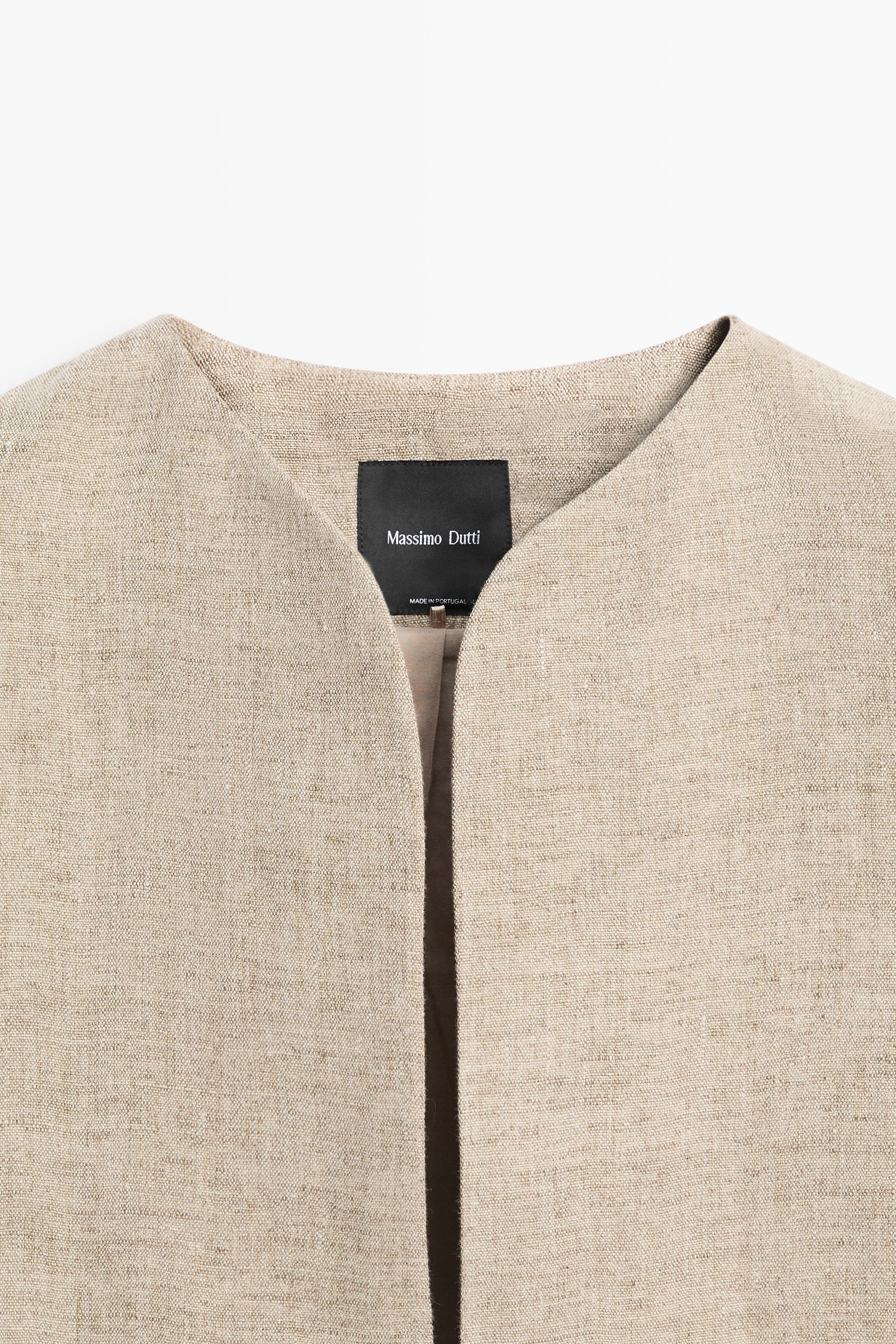 Bomber jacket with flecked detail — BEIGE