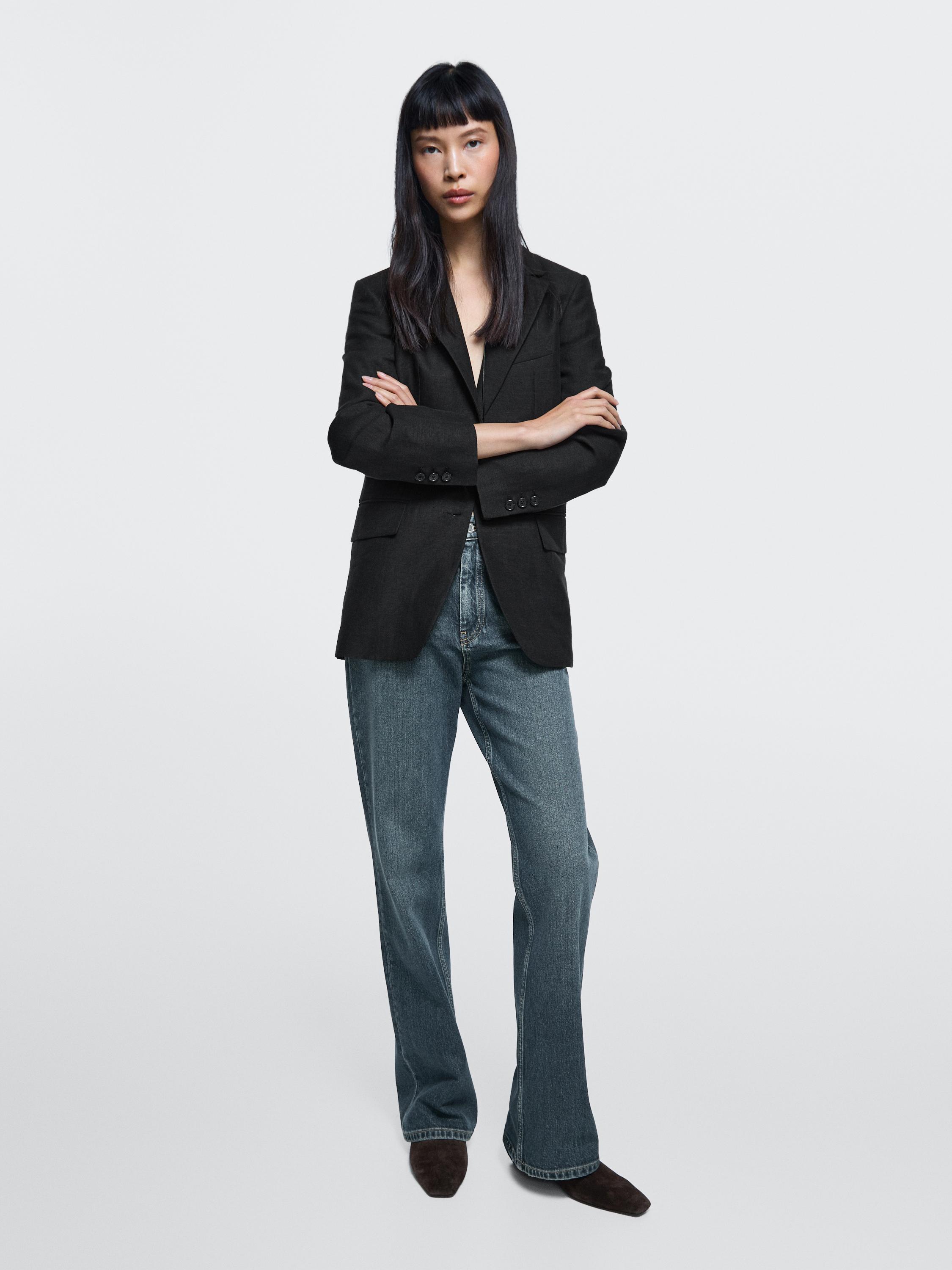 Jeans bootcut fit de cintura subida