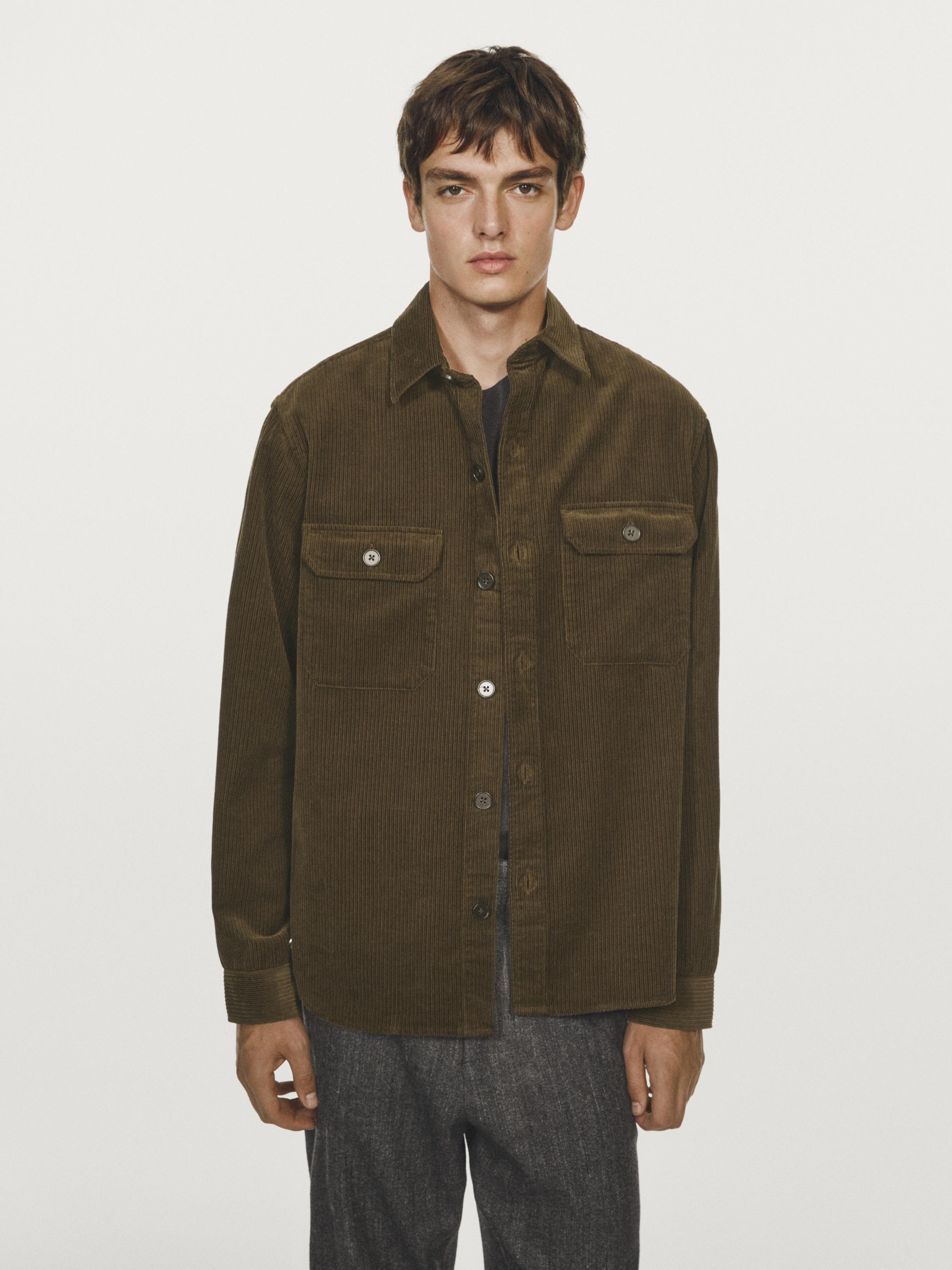 Sobrecamisa bolsillos pana
