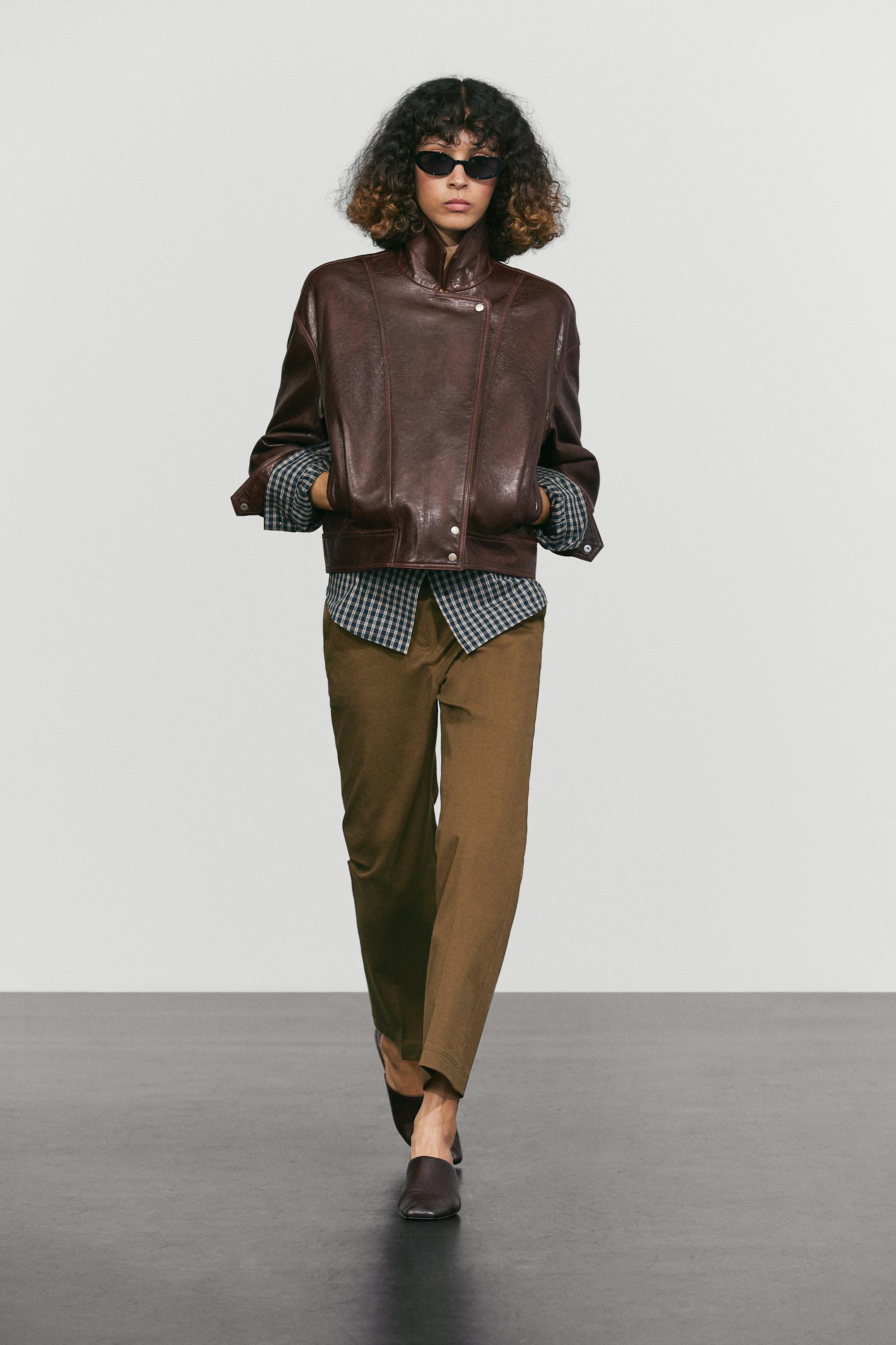 Cotton blend kick flare pants