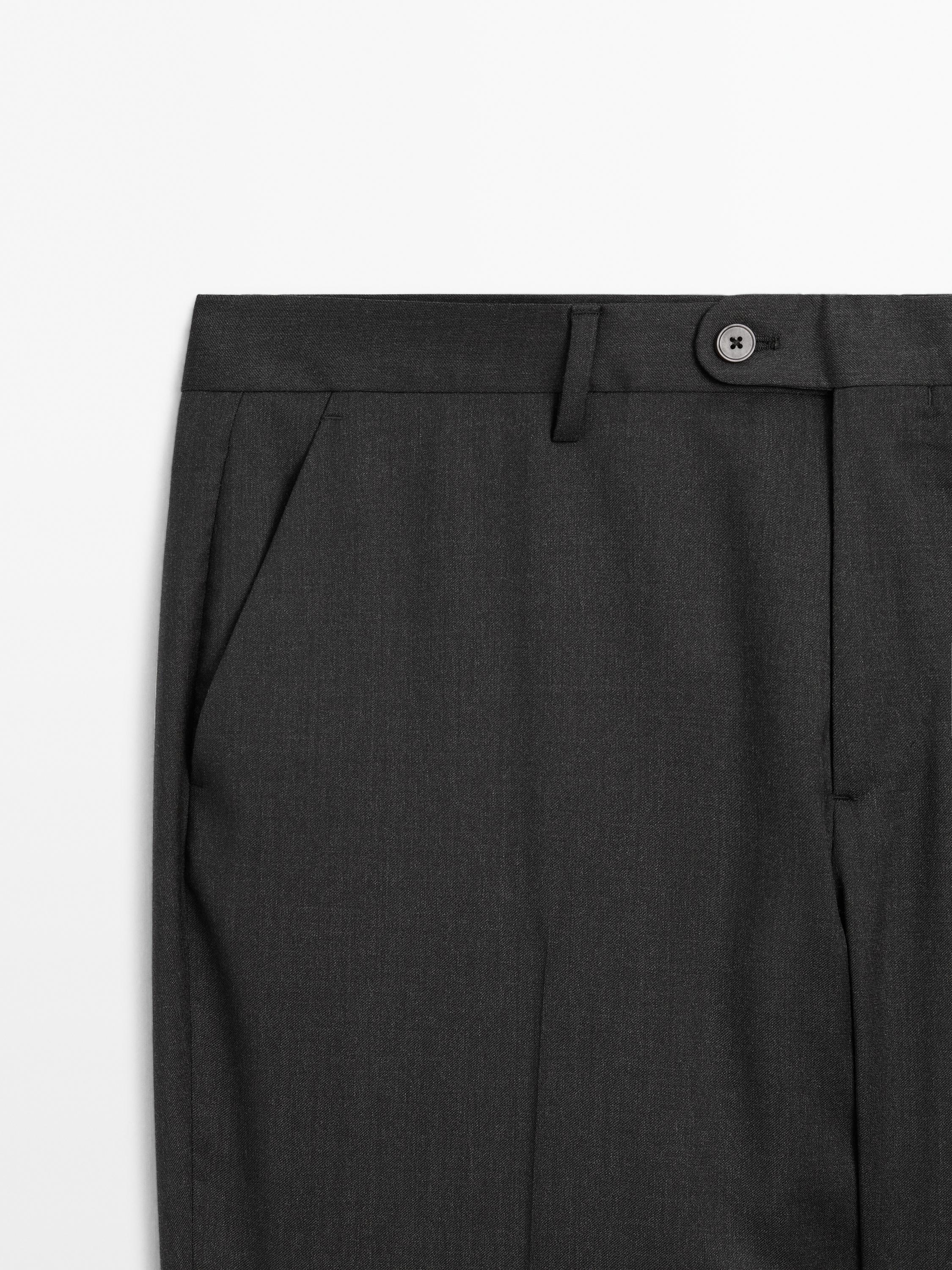Cold wool suit trousers — CHARCOAL