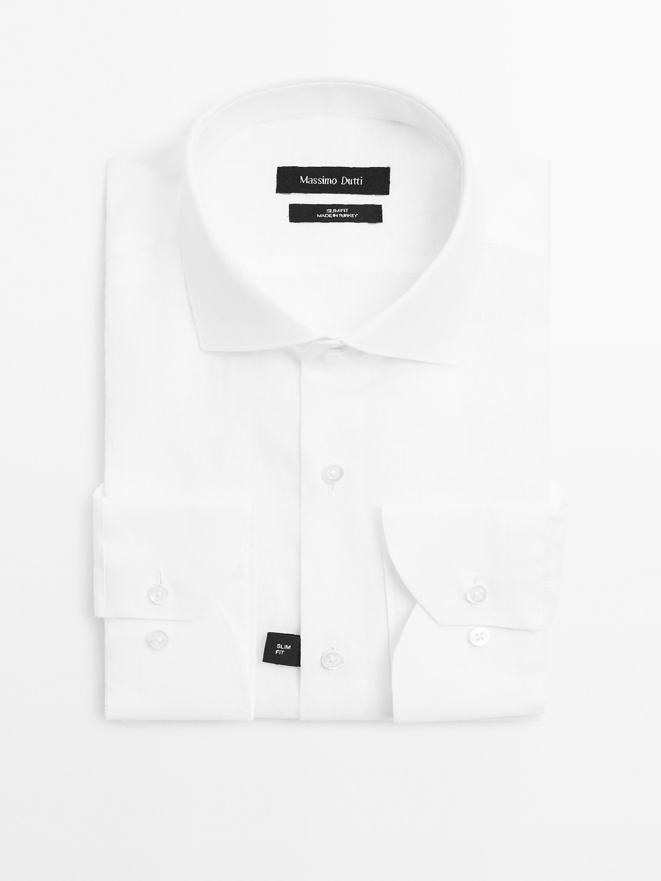 Chemise slim 100 % lin