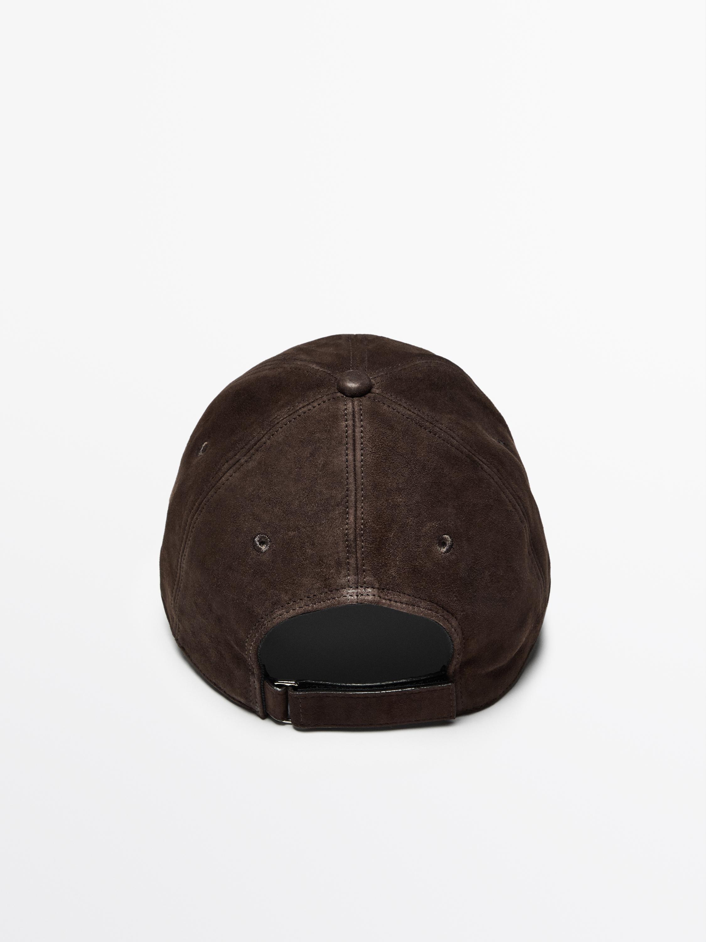 Suede leather cap