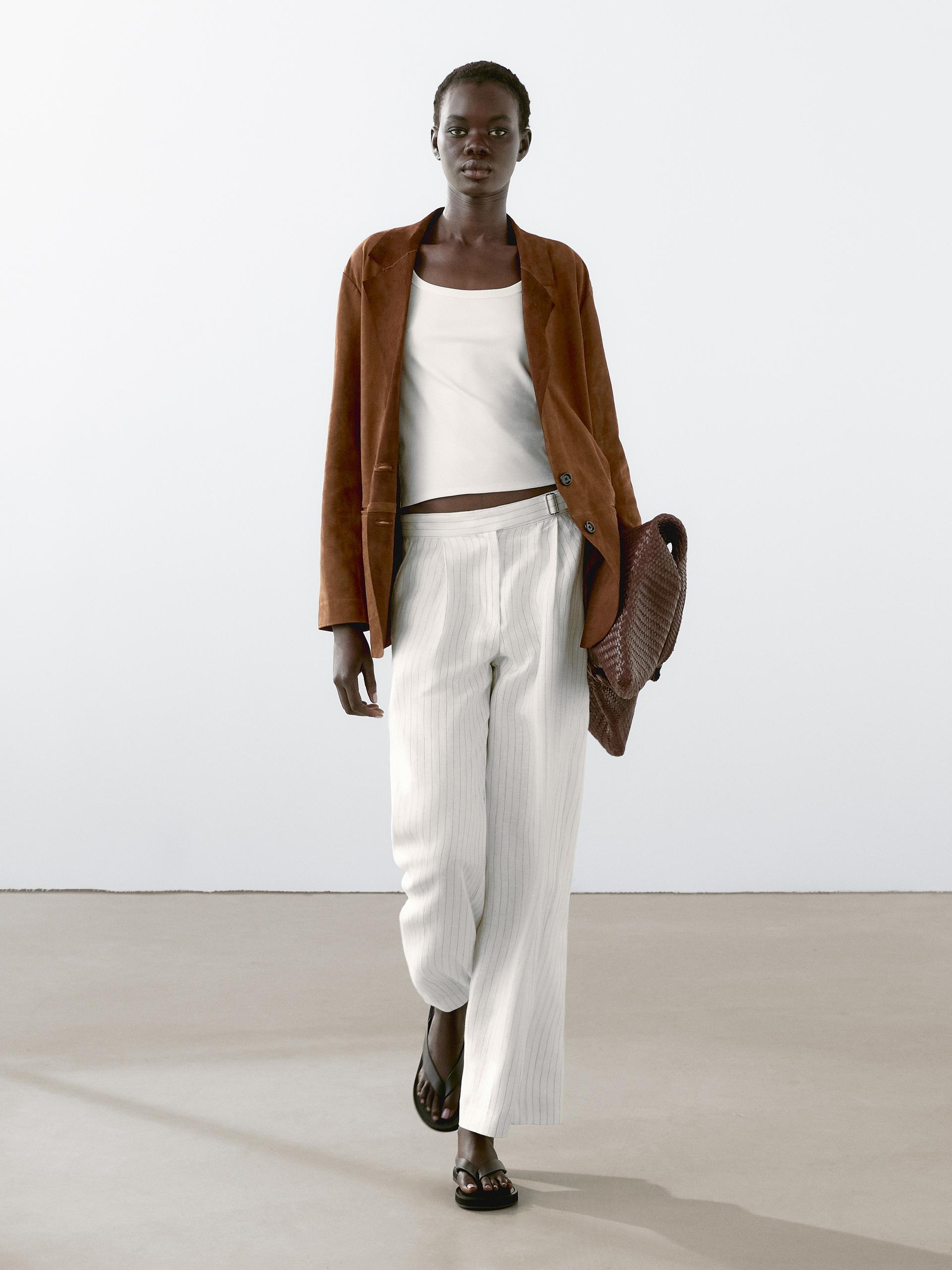 Canotta Stretch - Bianco - Xl - Massimo Dutti - Femminile