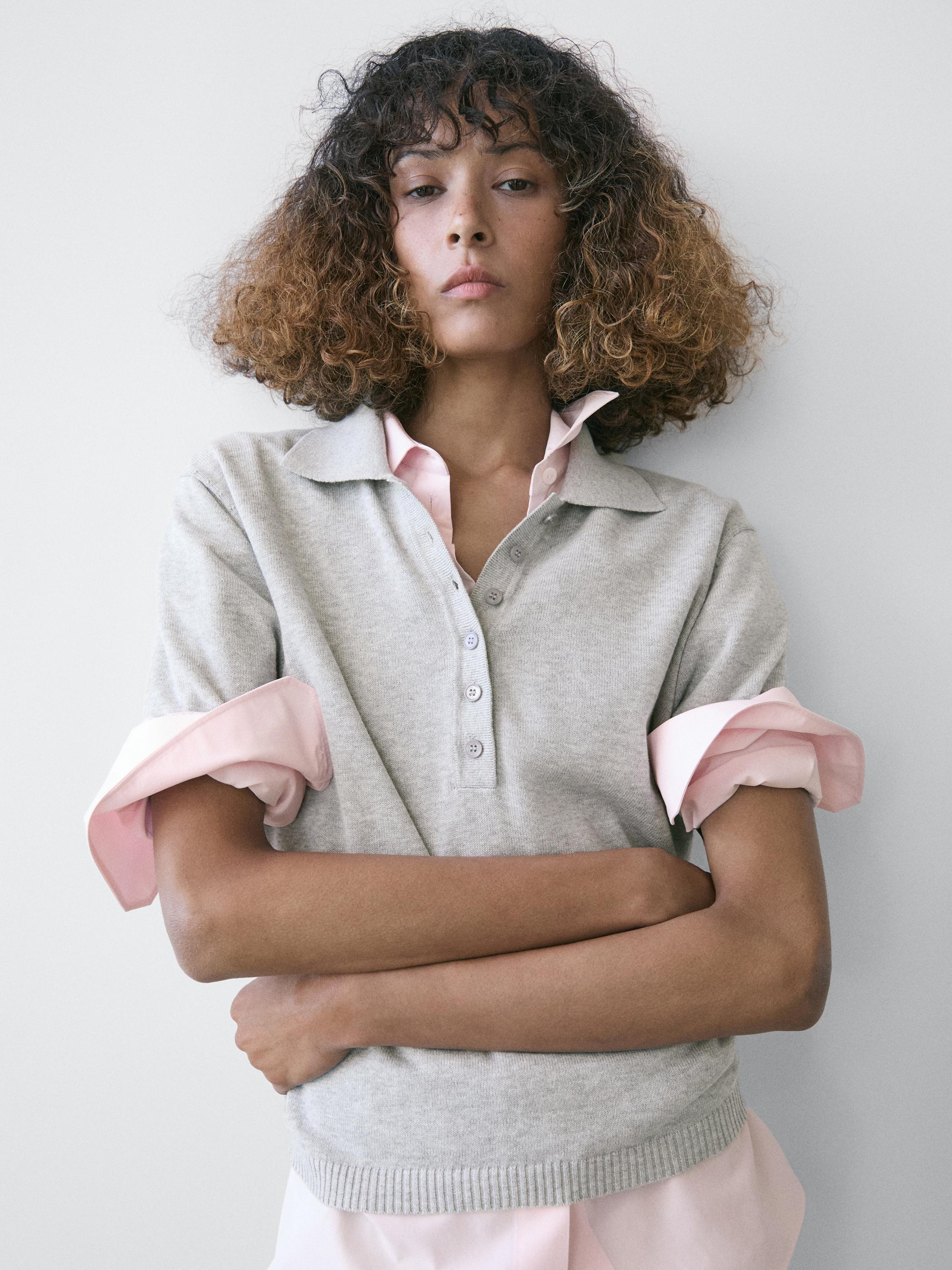 Jersey polo punto algodón