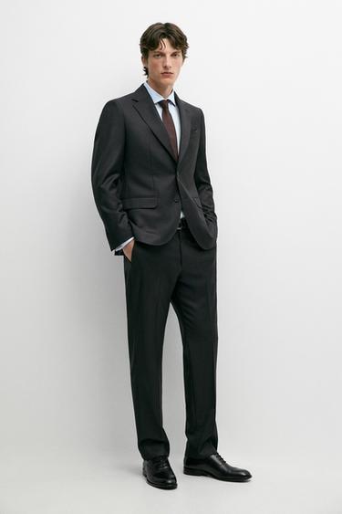 100% cool wool suit blazer — CHARCOAL 1