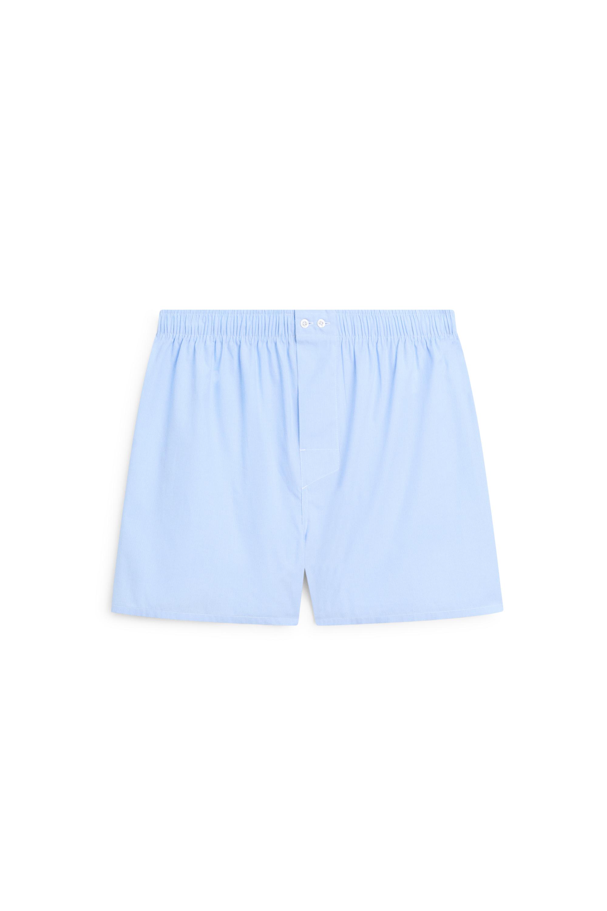 100% cotton striped boxers — SKY BLUE