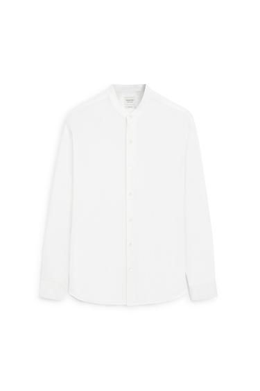 Regular fit stand collar shirt - LIMITED EDITION — WHITE 5