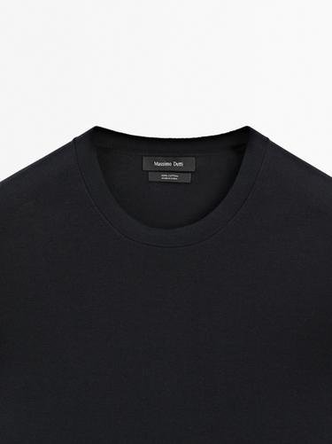 100% cotton short sleeve round neck T-shirt — NAVY BLUE 9