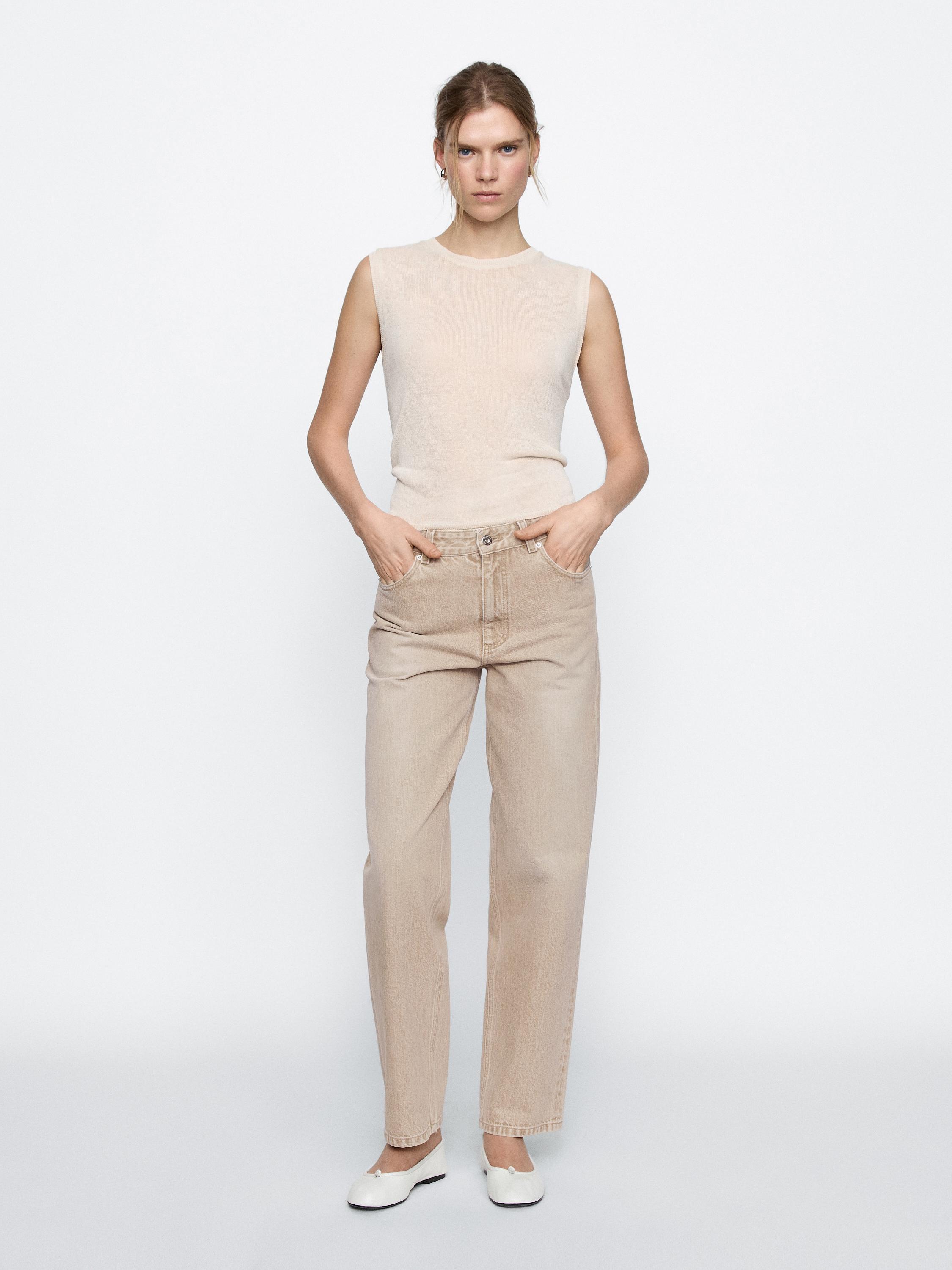 High-waist relaxed fit barrel jeans