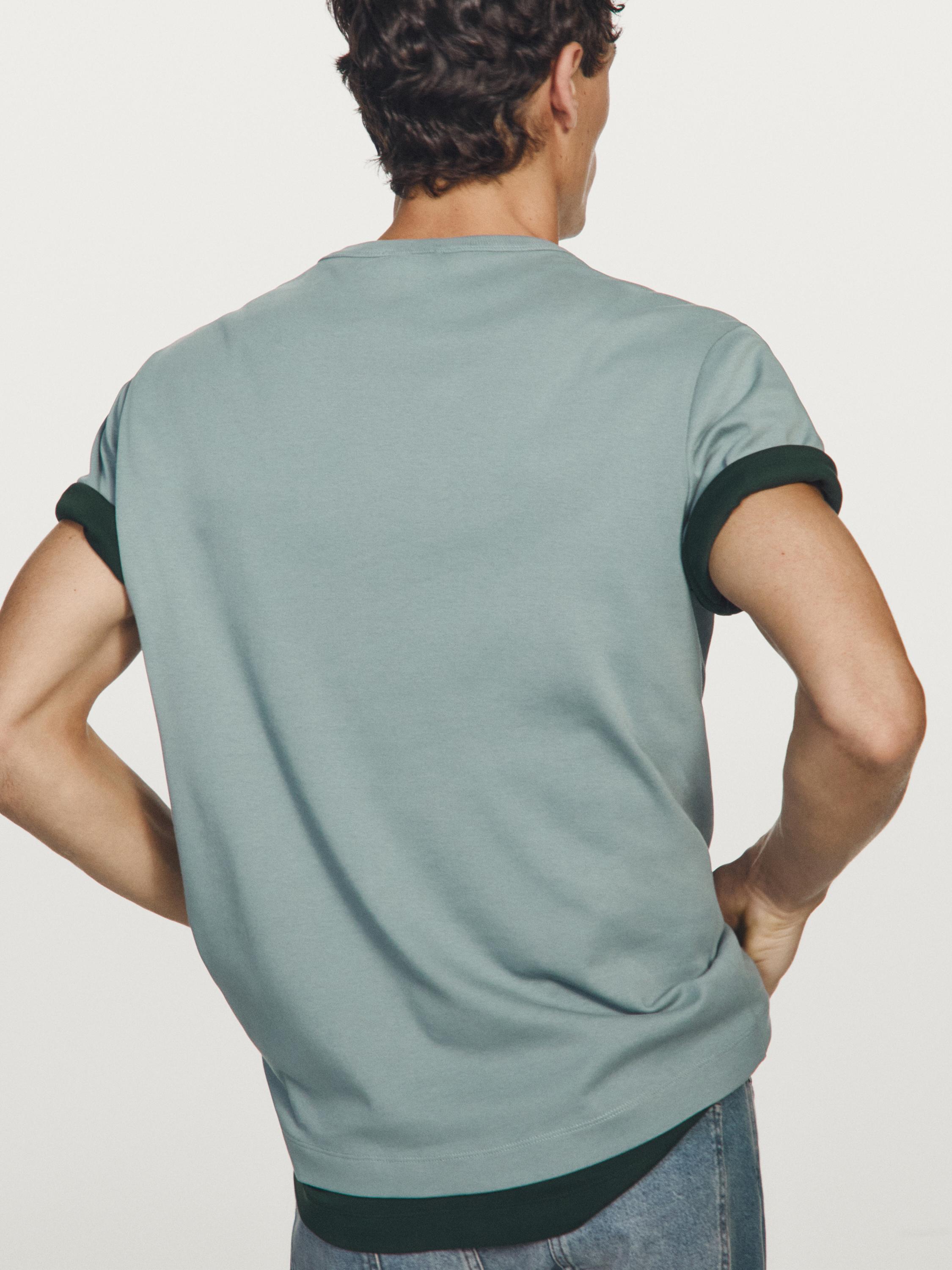 100% cotton short-sleeve T-shirt — BLUISH GREY