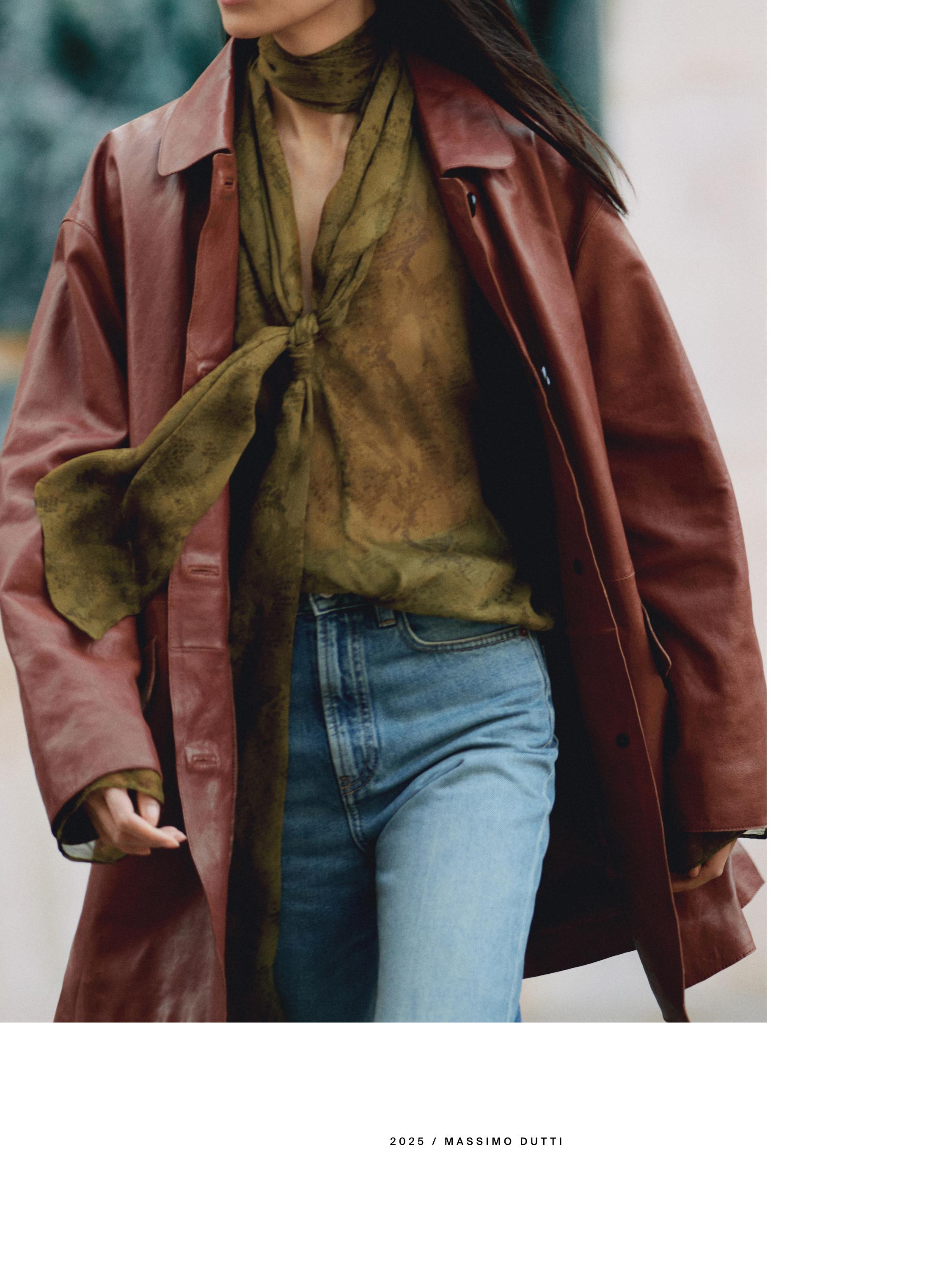 Long nappa leather coat