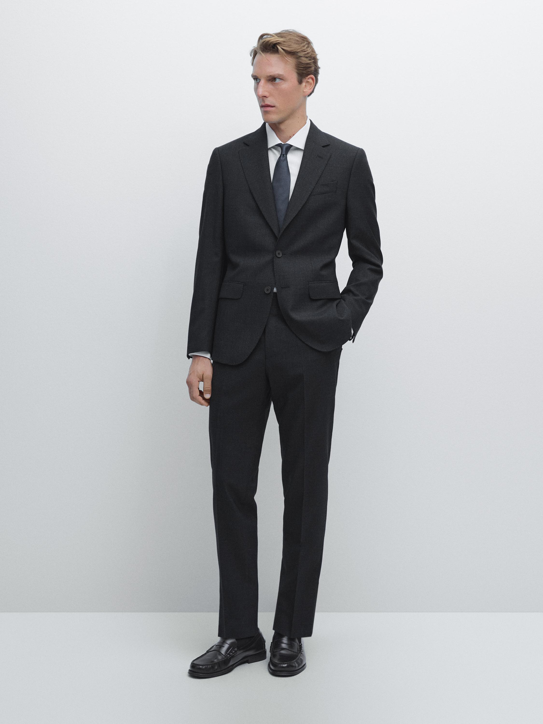 100% wool suit trousers
