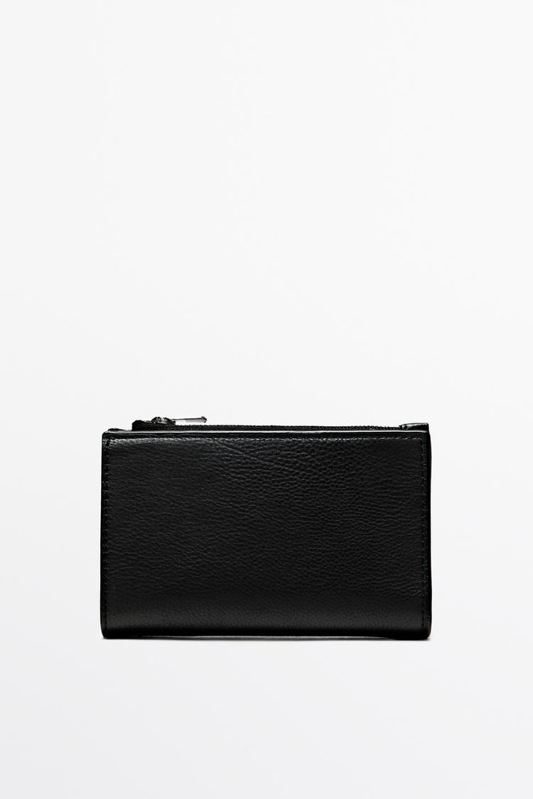 Nappa leather wallet — BLACK