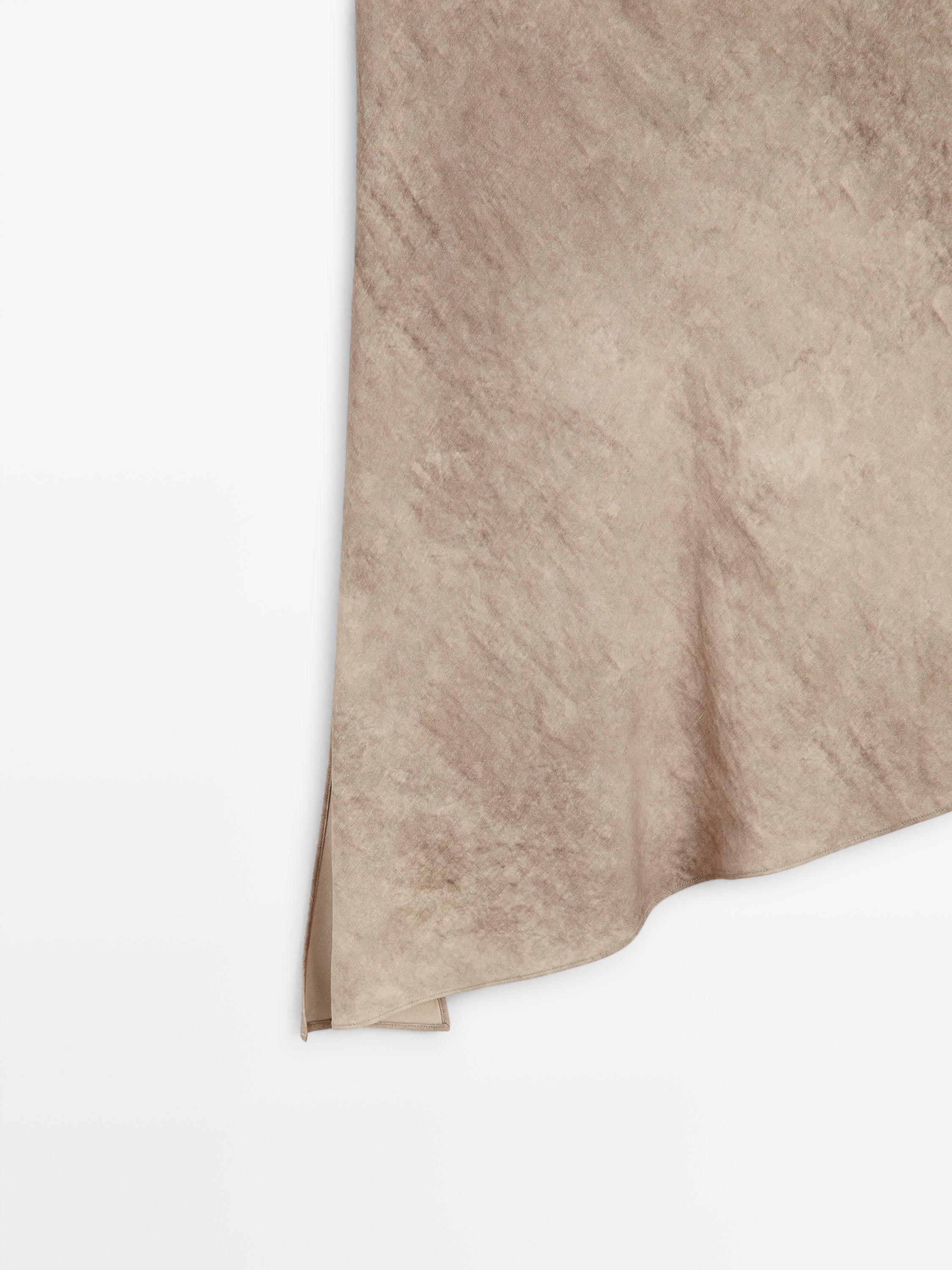 Worn effect halter top — STONE