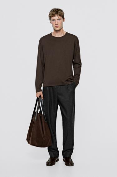 100% cotton long sleeve T-shirt - LIMITED EDITION — Chocolate 1