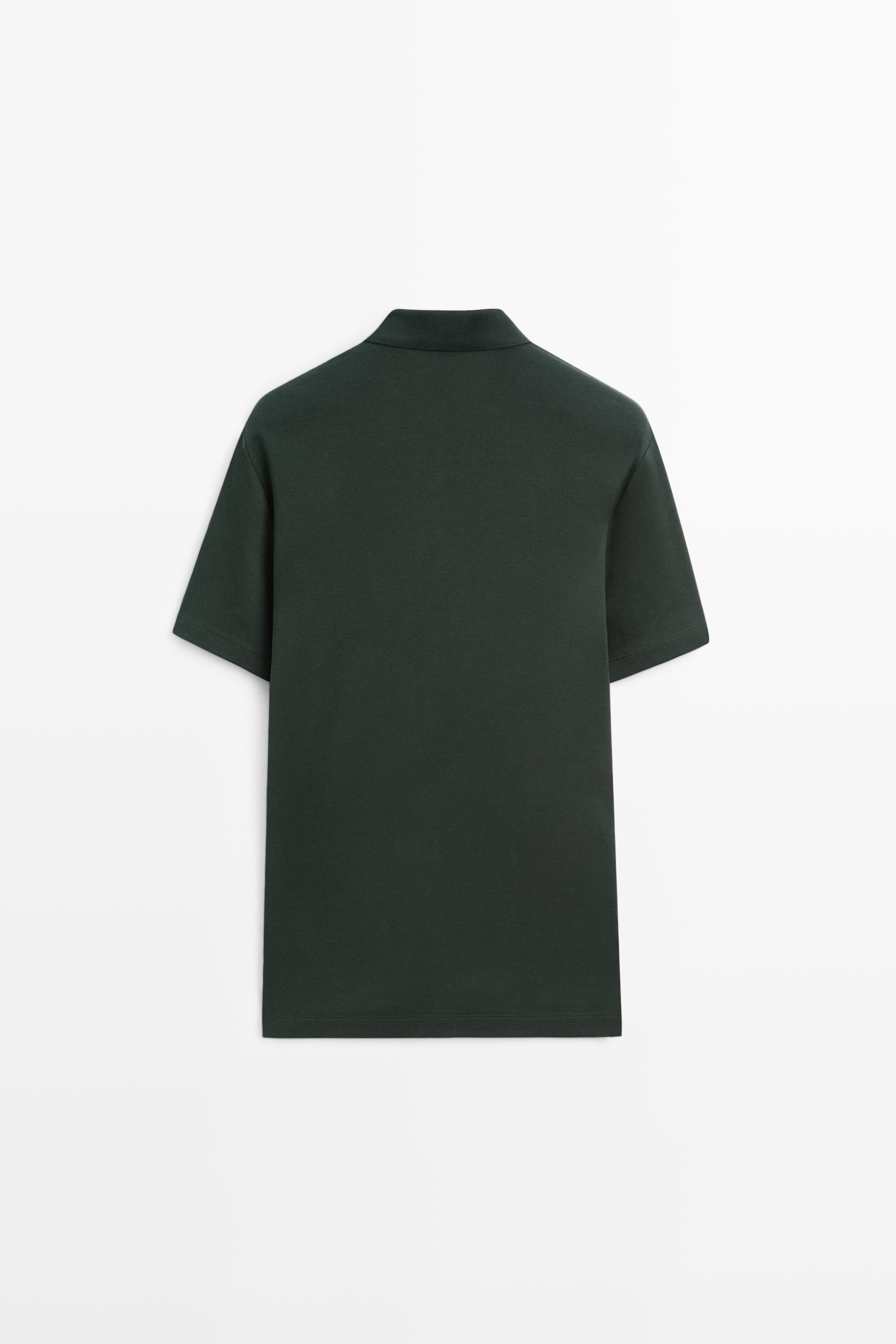100% cotton short sleeve polo shirt — KHAKI