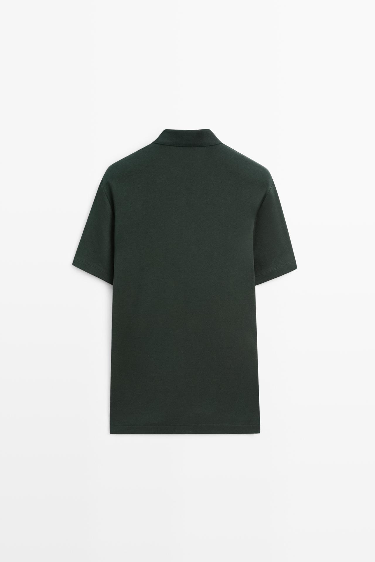 100% cotton short sleeve polo shirt — KHAKI