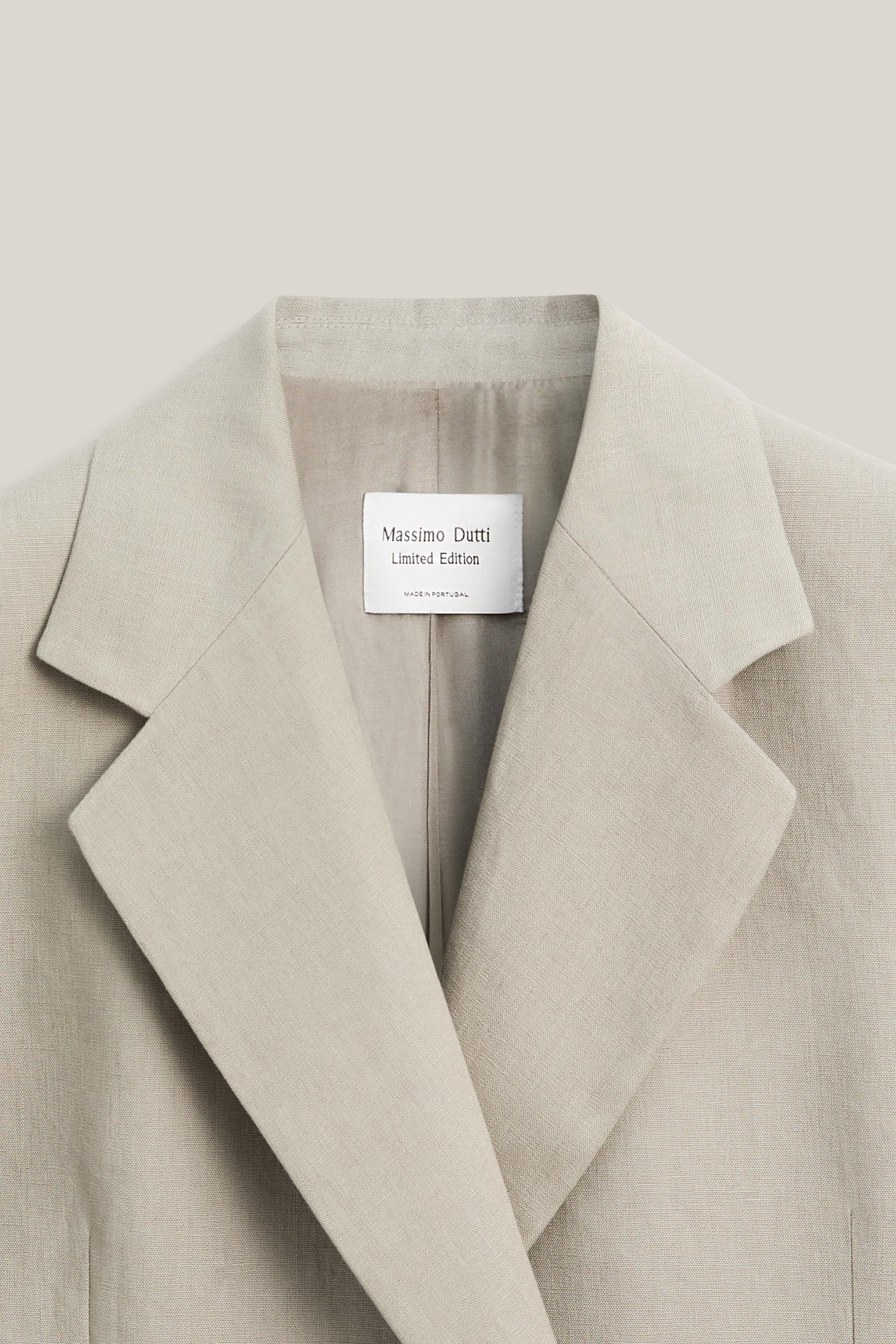 100% linen double-breasted suit blazer - LIMITED EDITION — GREY