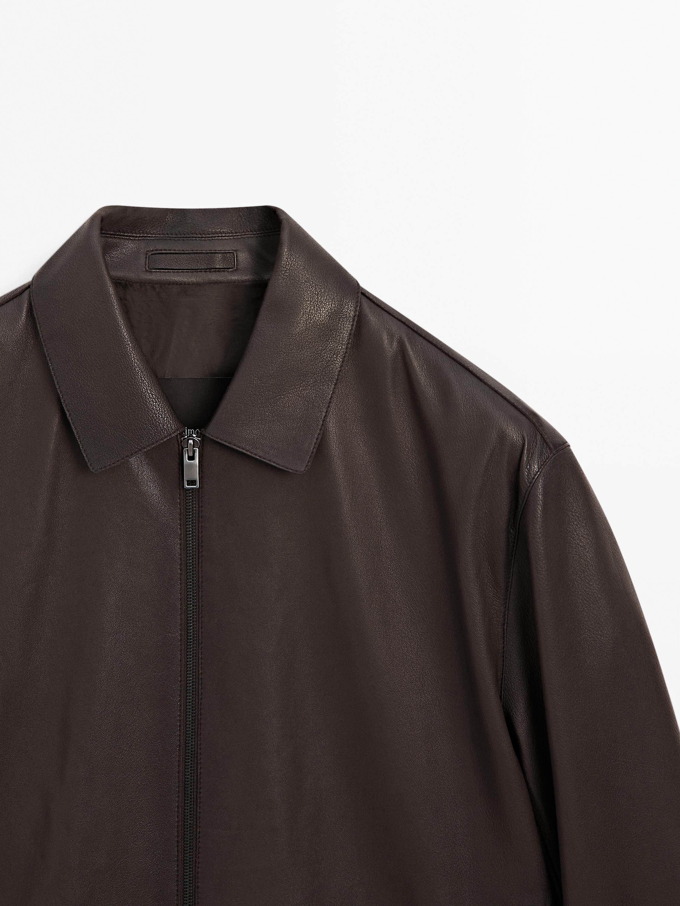 Cowhide nappa leather jacket
